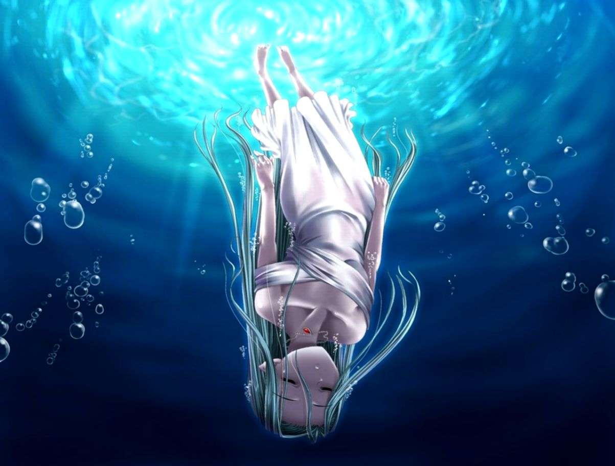 Underwater Anime Ocean Wallpaper