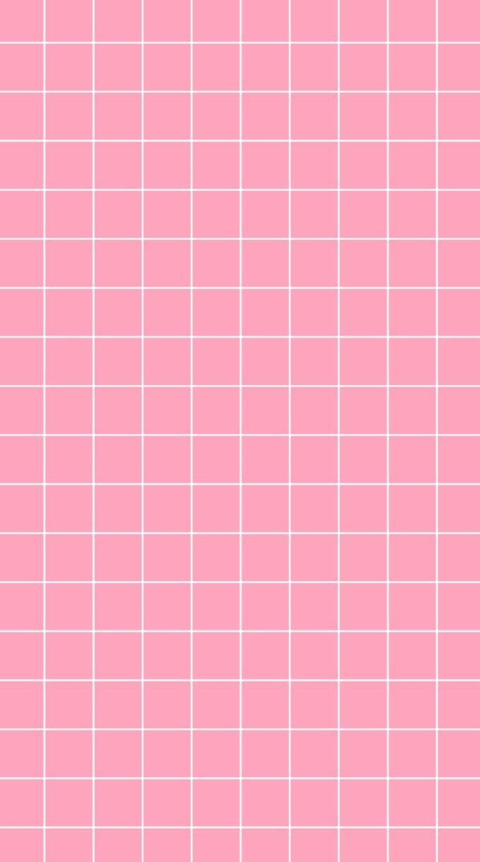 Pastel Pink Grid Wallpaper