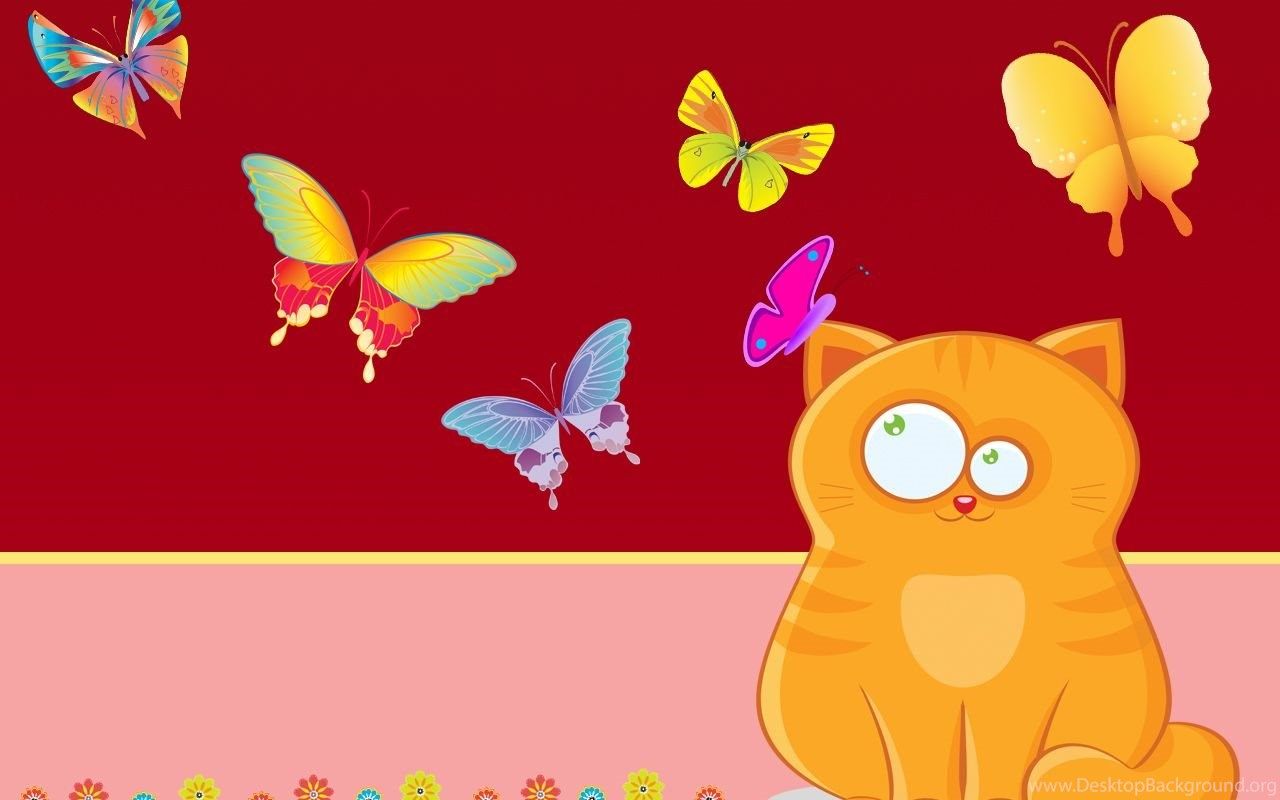 Cute Cartoon Cat Wallpaper Picture Resimkoy Desktop Background