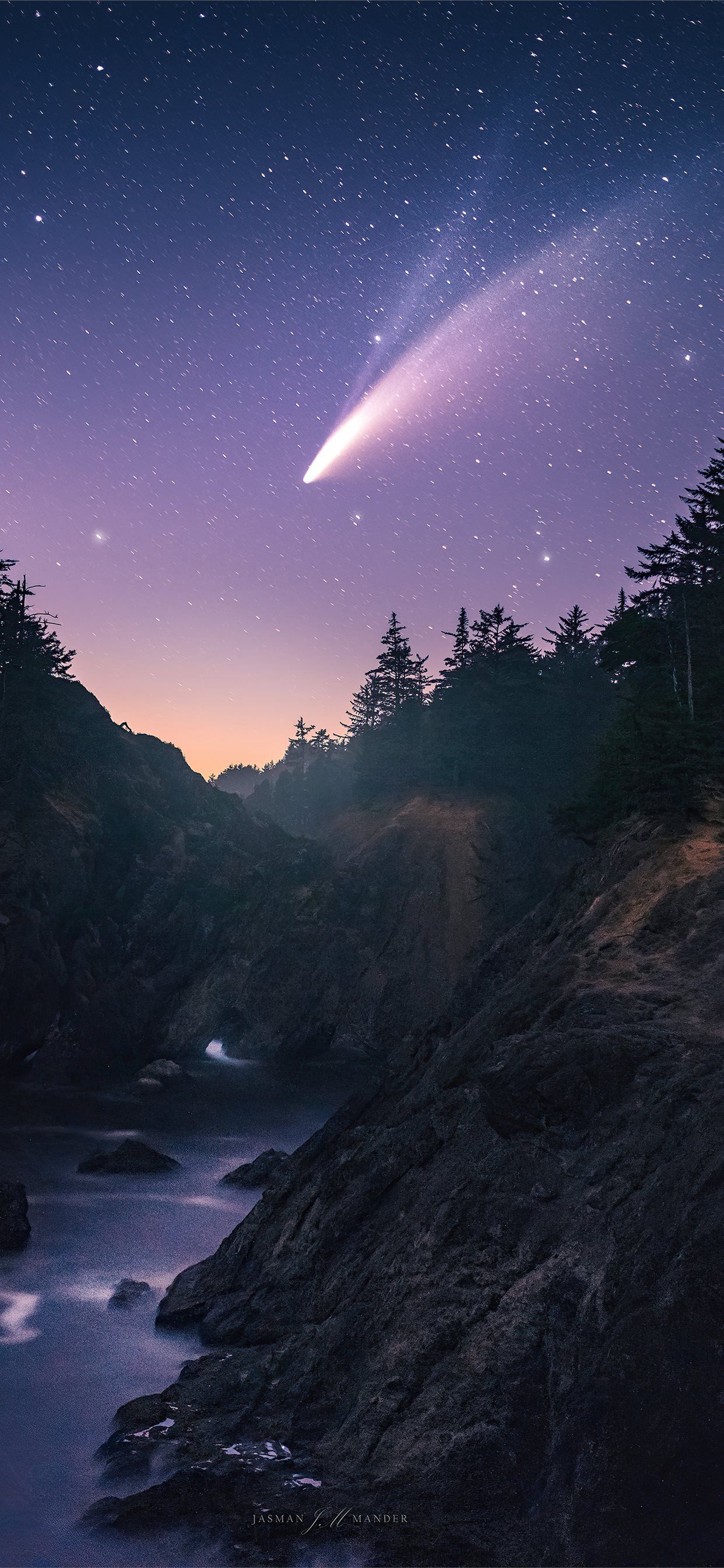 star shines bright on the oregon coast 4k iPhone X Wallpapers Free Download
