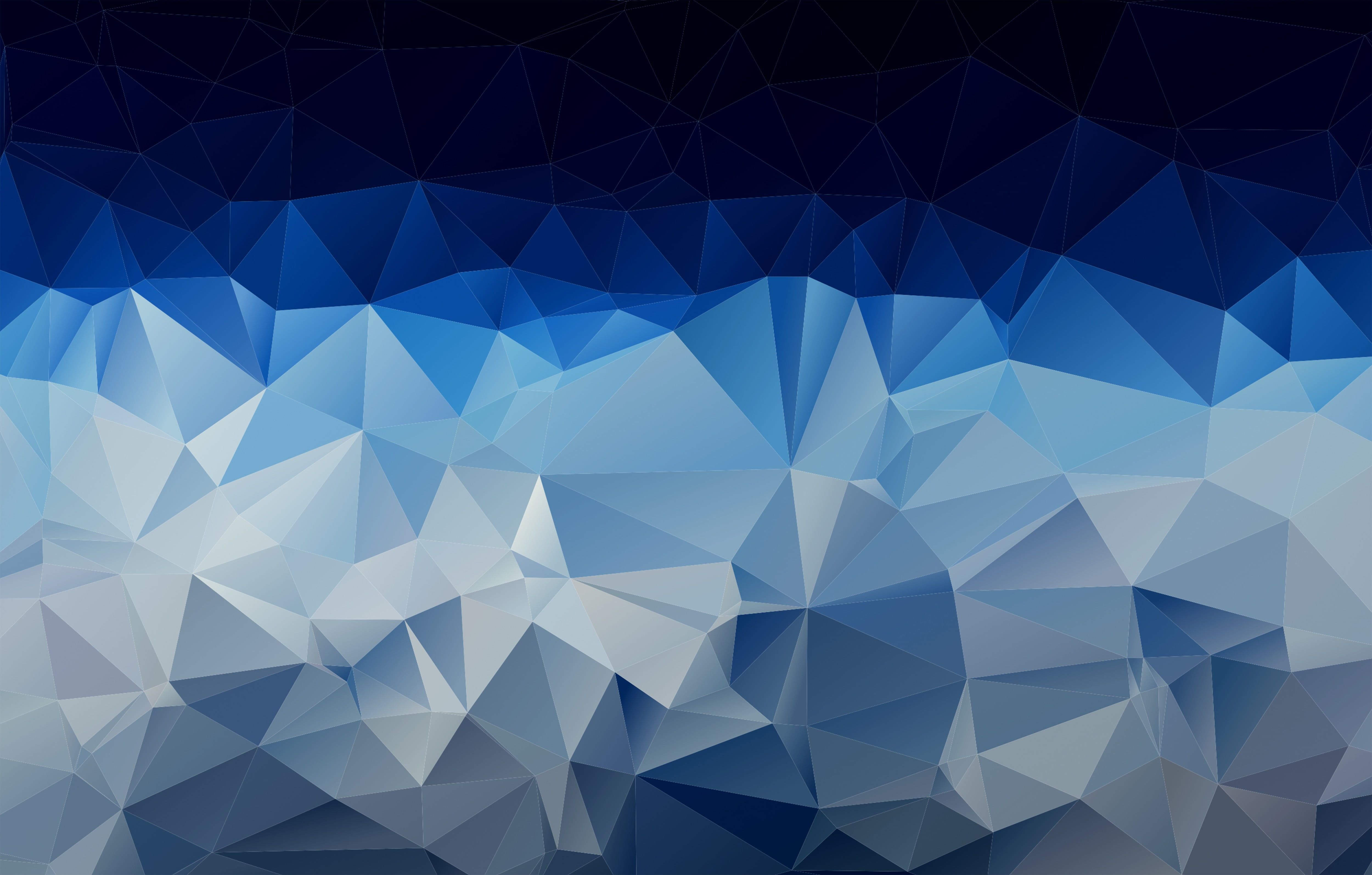 blue and white 3D illustration #minimalism #gradient K #wallpaper #hdwallpaper #desktop. New wallpaper hd, Polygon art, Android wallpaper