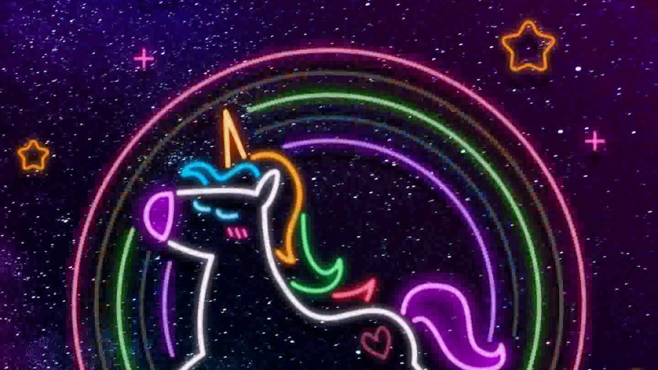 Neon Unicorn Live wallpaper