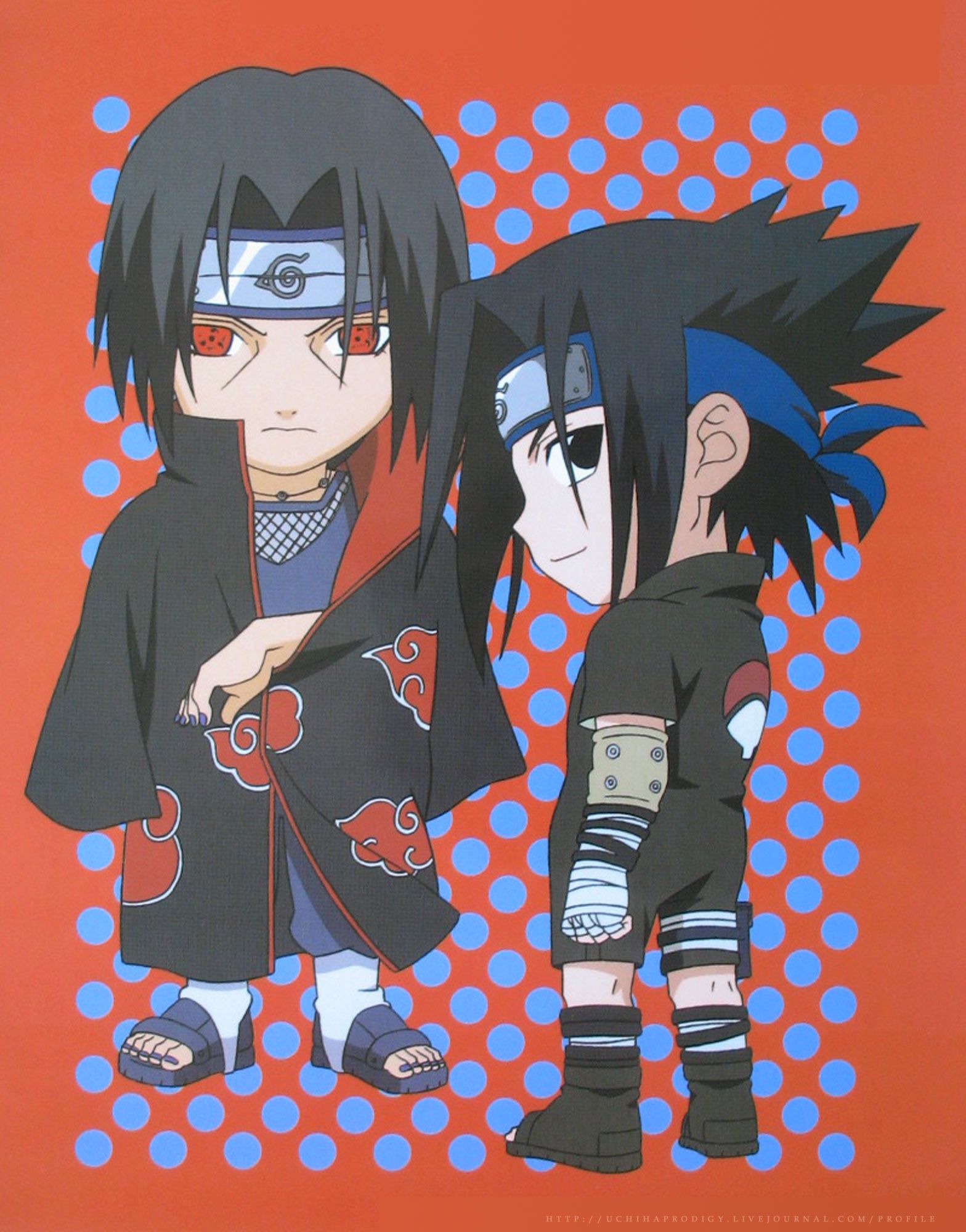 Chibi Sasuke and Itachi Uchiha