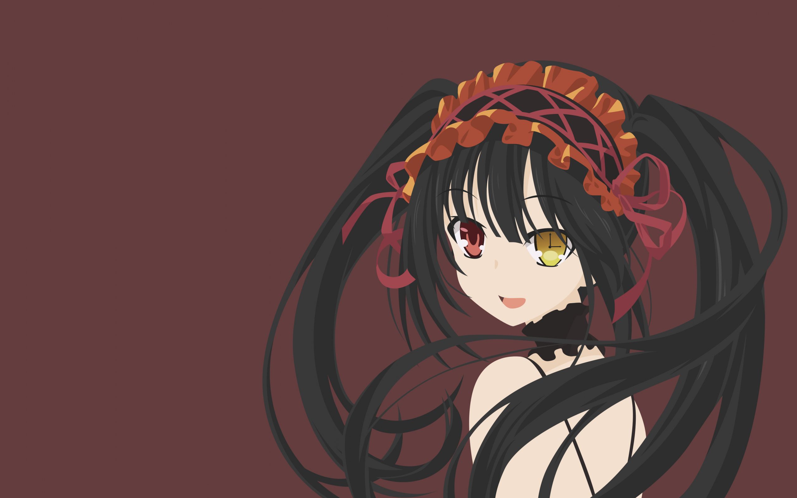 Desktop Wallpaper Date A Live, Kurumi Tokisaki, Anime Girl, Long Hair, HD Image, Picture, Background, Wkukfo