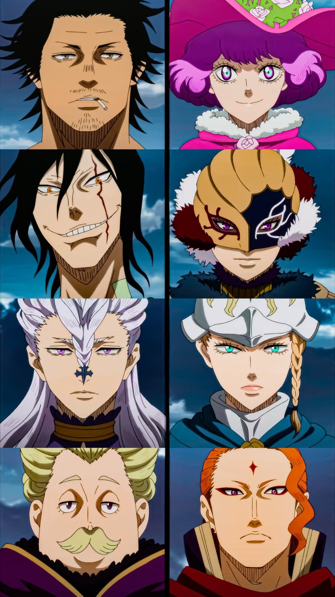 Black Clover of the Magic Knights Squad Captains. Black clover manga, Black clover anime, Anime