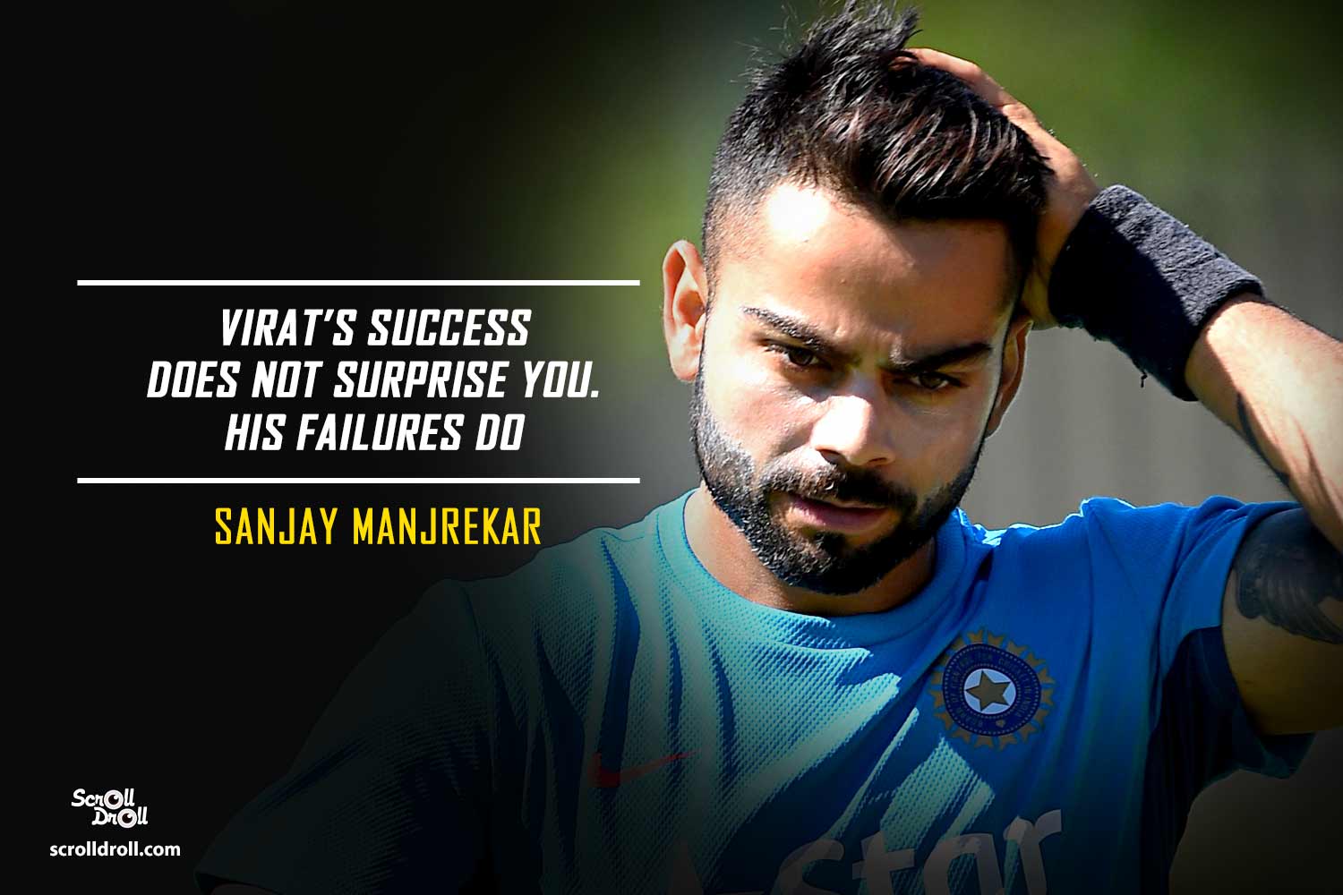 Hard work quotes kohli Self belief and hard work will always earn you success virat