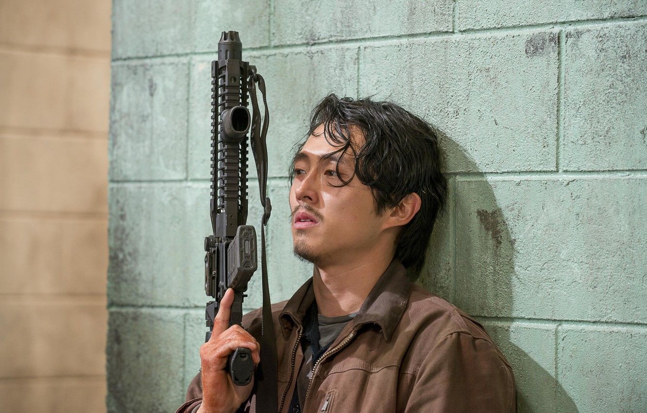 Wallpaper weapons, wall, The Walking Dead, The walking dead, Steven Yeun, Glenn image for desktop, section фильмы