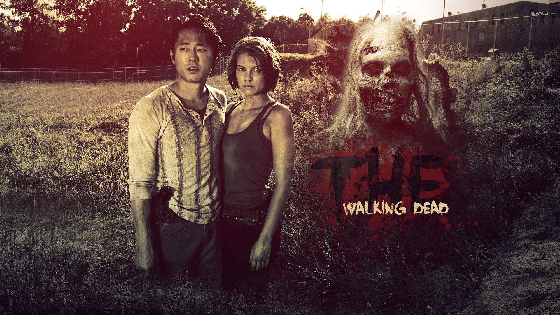Glenn and Maggie Greene Walking Dead wallpaper Show wallpaper