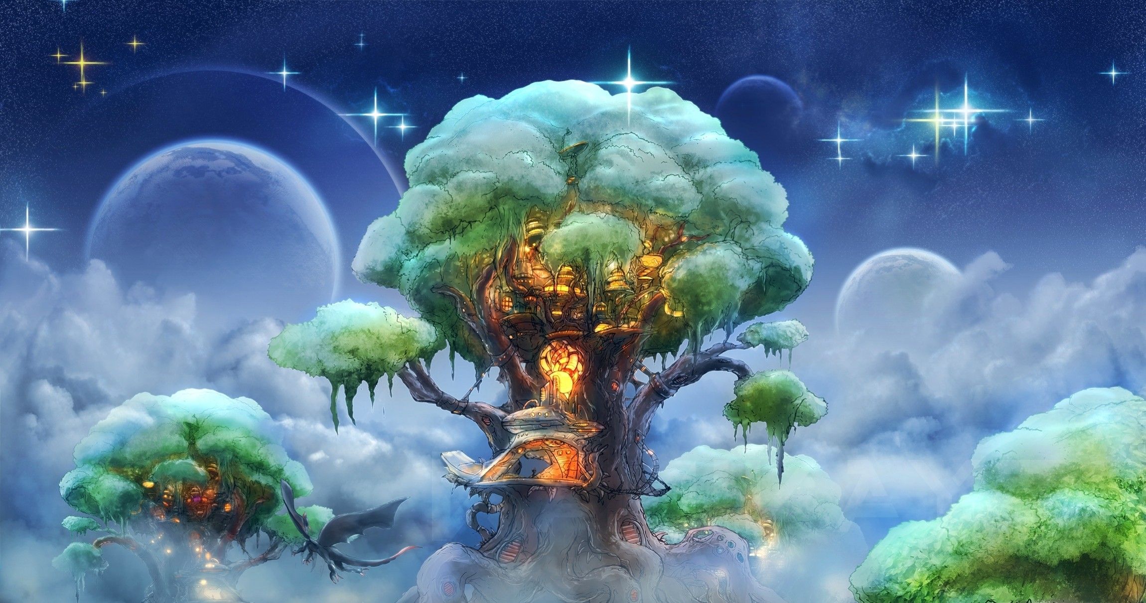 Fantasy Tree Art Magic Desktop Wallpaper Data Src
