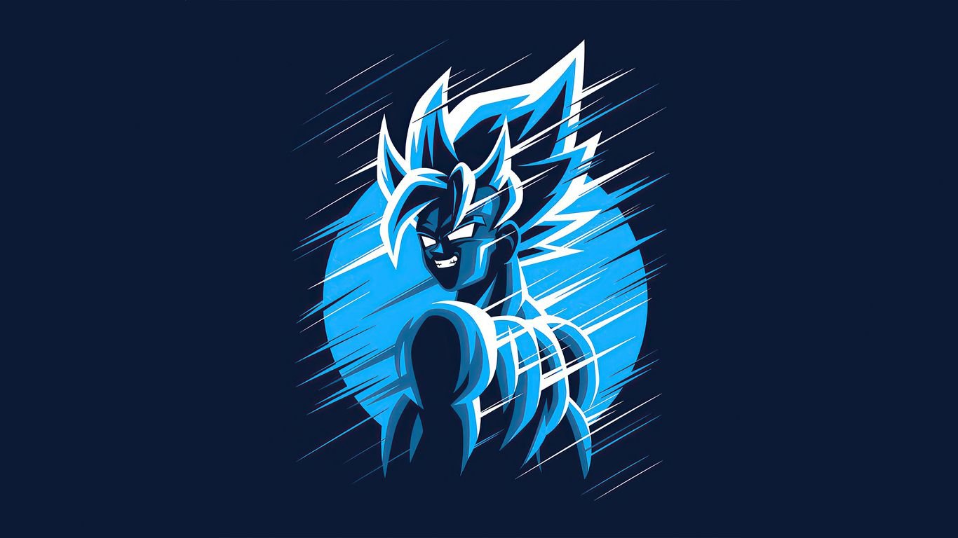 Dragon Ball Z Goku Blue Moon 4k 1366x768 Resolution HD 4k Wallpaper, Image, Background, Photo and Picture