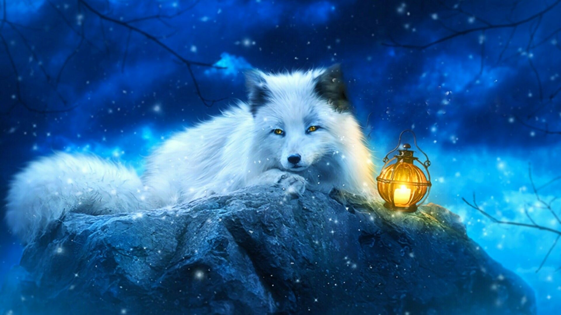 fantasy fox HD wallpaper, background