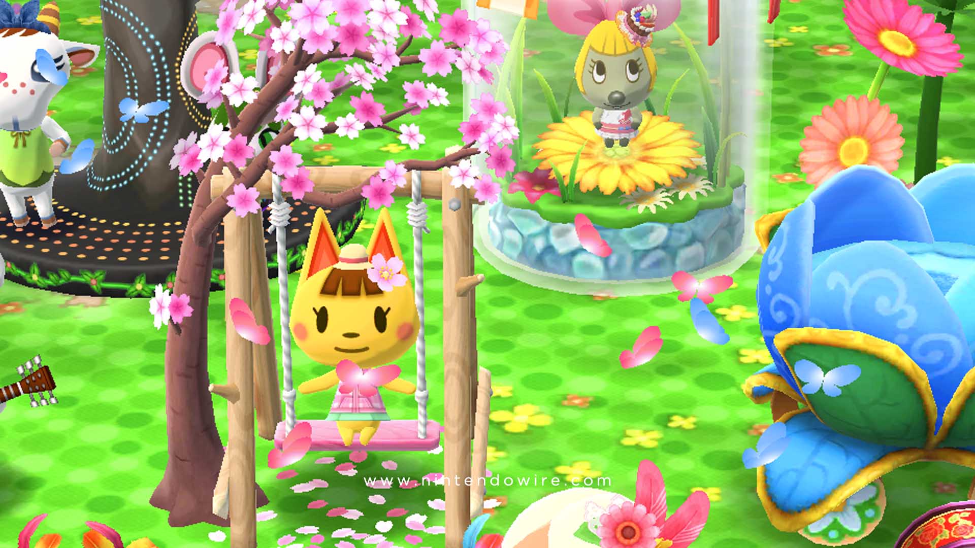 Katie's sakura swing now available in Pocket Camp