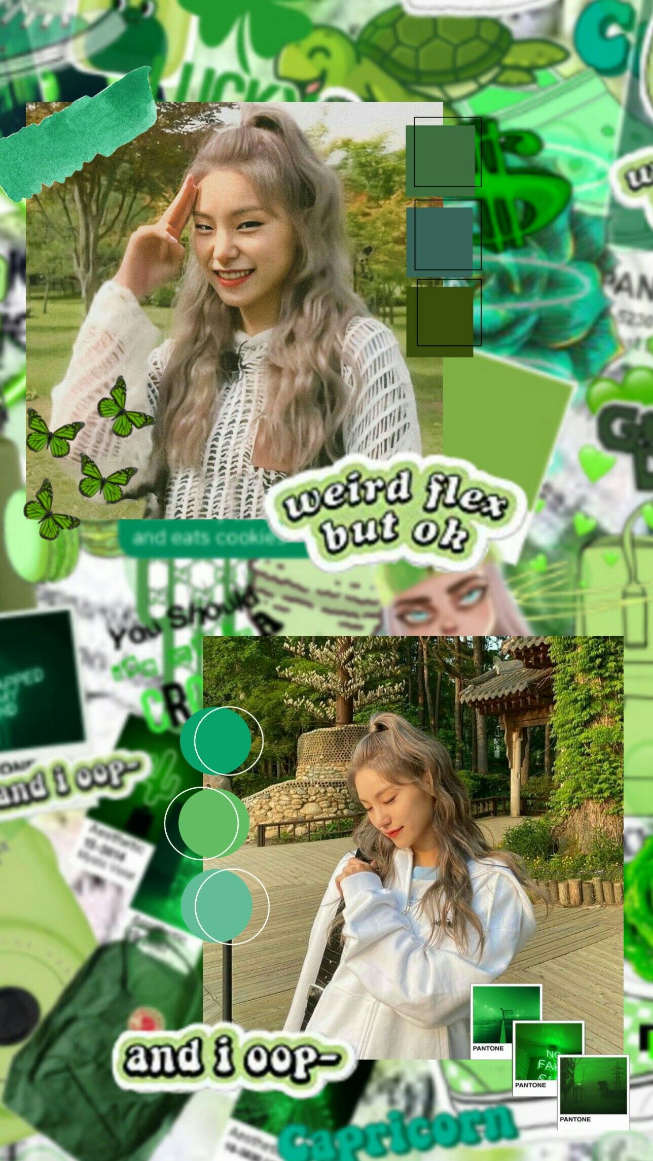 Yeji Green Aesthetic Wallpapers Wallpaper Cave