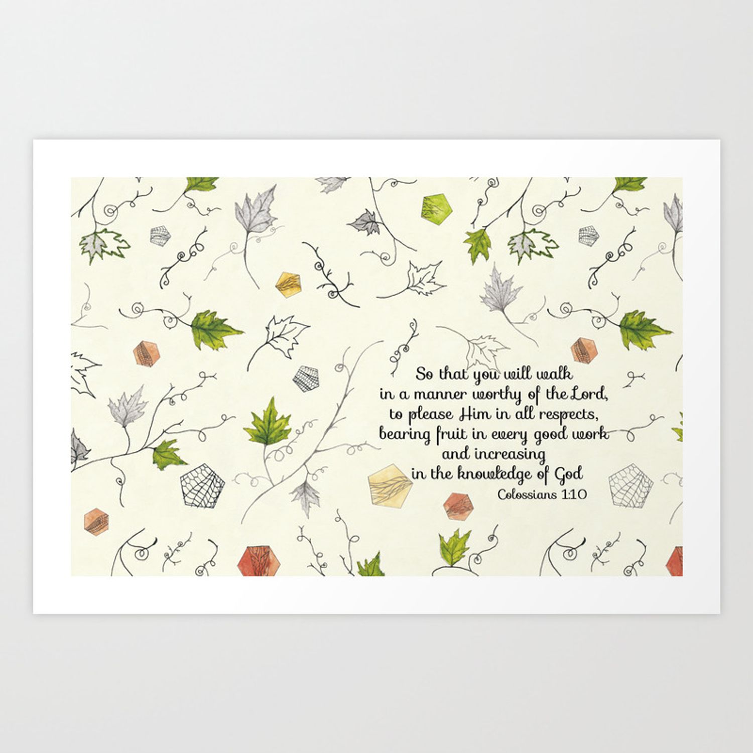 Colossians 1:10 Art Print