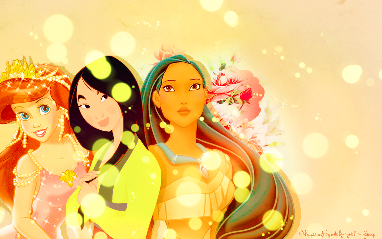 Princess Ariel, Mulan And Pocahontas Wallpaper Pocahontas Disney Princess