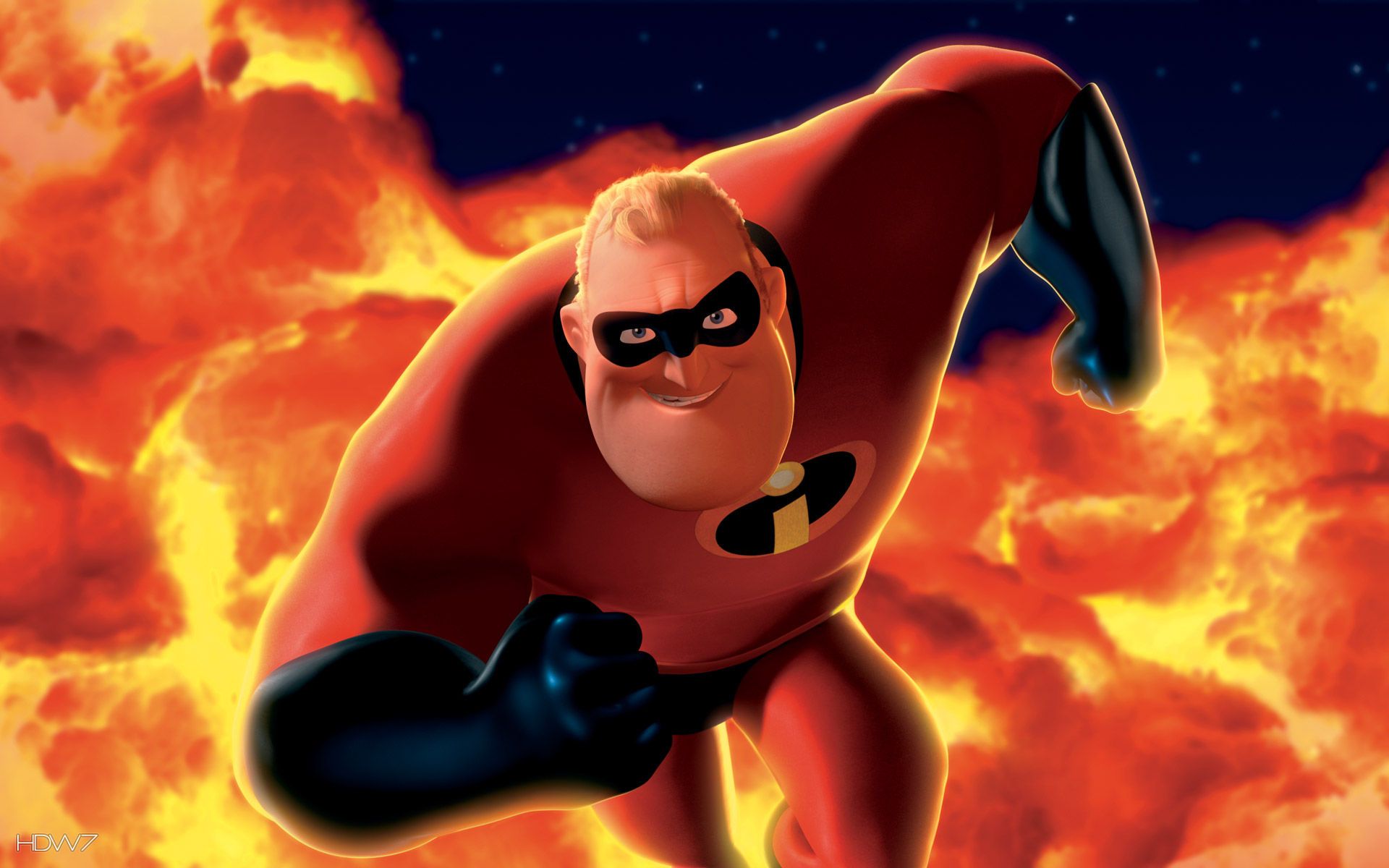mr incredible with fire.