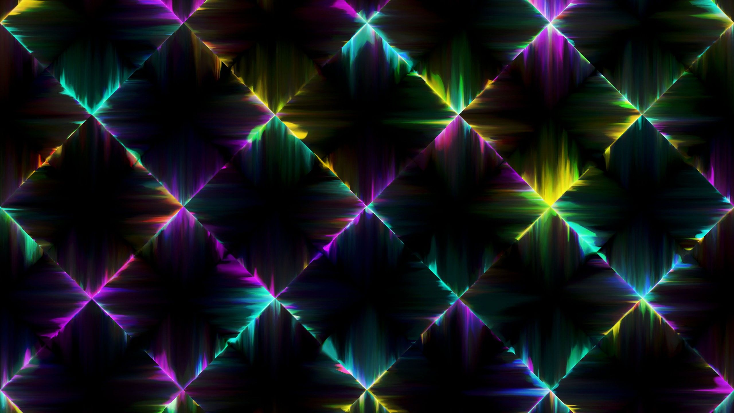 Neon lights 4K Wallpaper, Colorful, Black background, Abstract