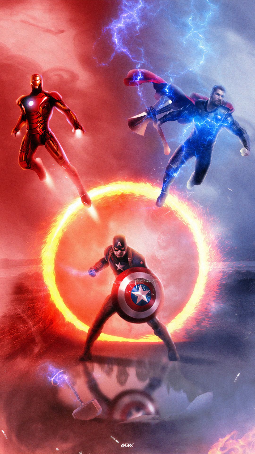 iron man, thor, captain america, hd, superheroes, artwork, avengers endgame, behance for iPhone 6, 7, 8 wallpaper