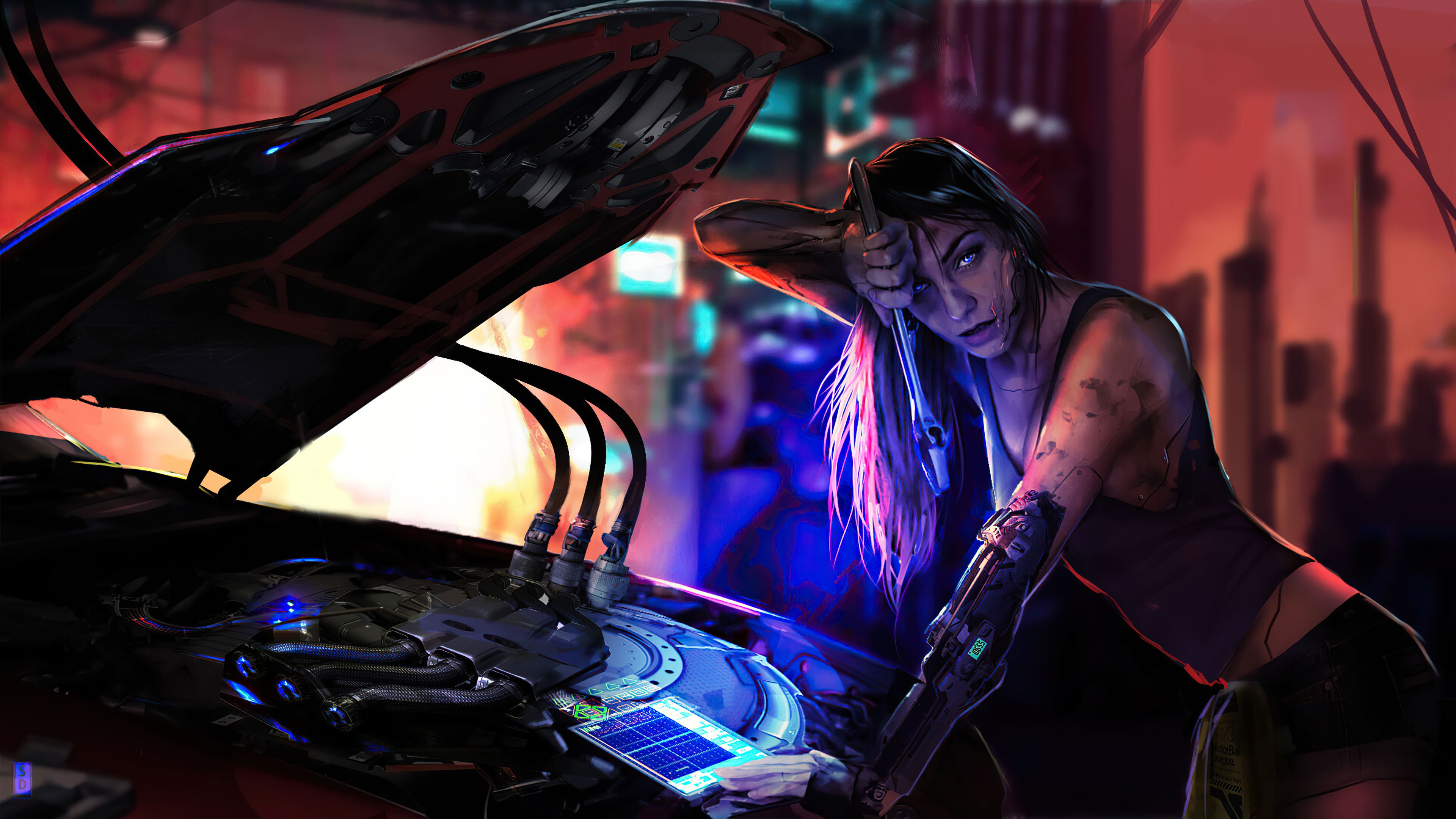 Scifi Mechanic Girl 4k, HD Artist, 4k Wallpaper, Image, Background, Photo and Picture