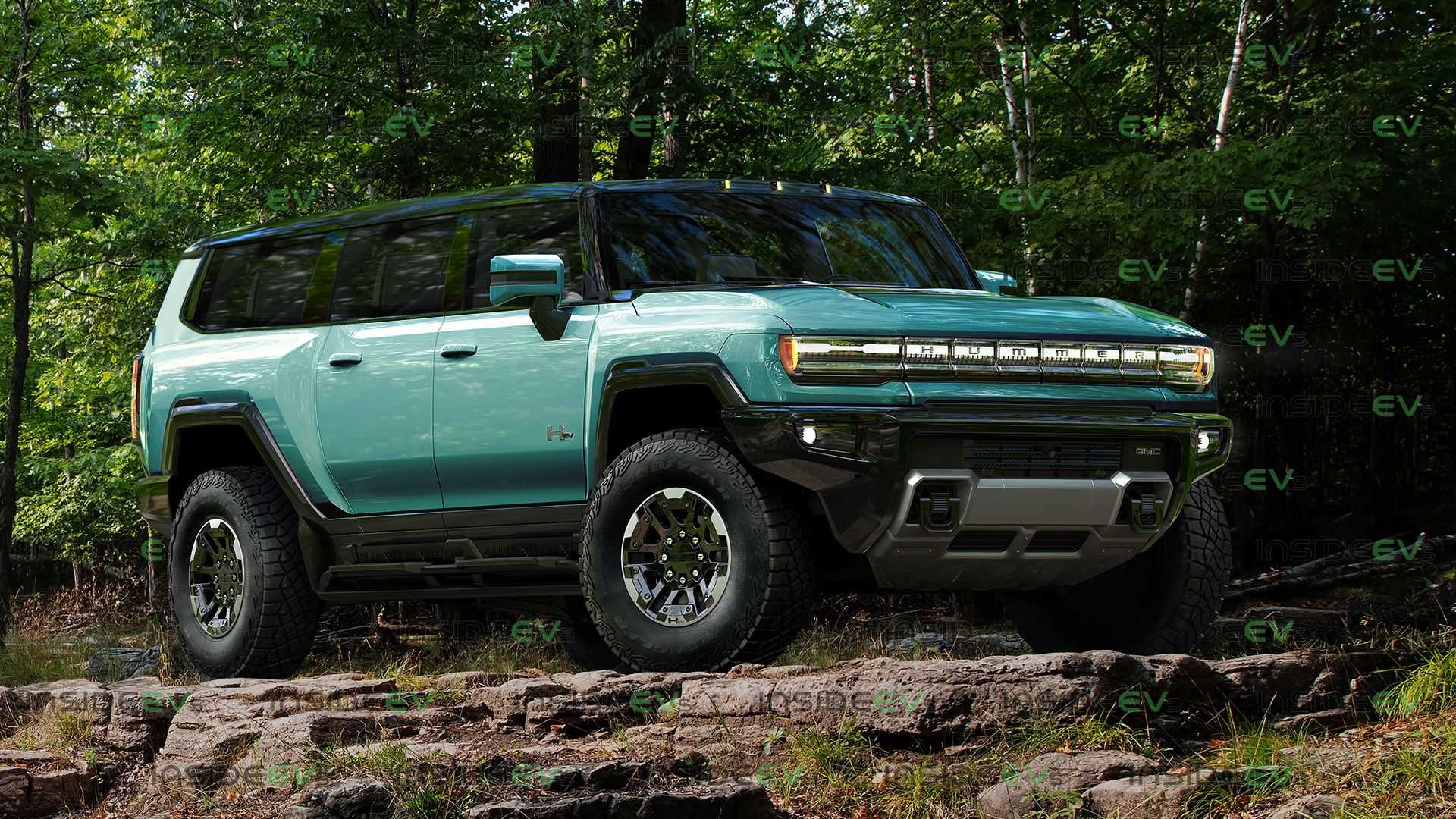 Here's The GMC Hummer EV SUV Rendered In Several Colors