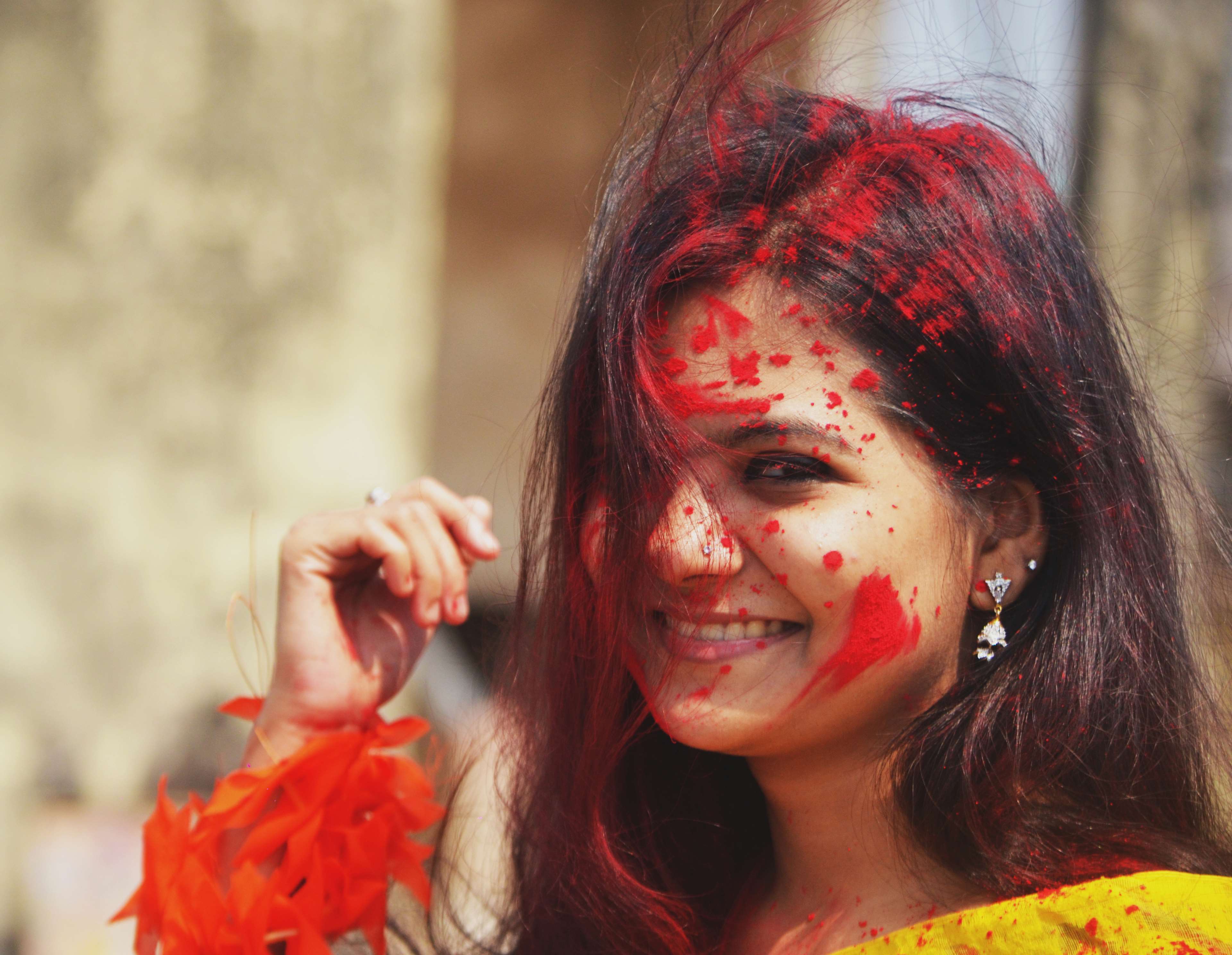 beautiful, girl, indian, smile 4k wallpaper