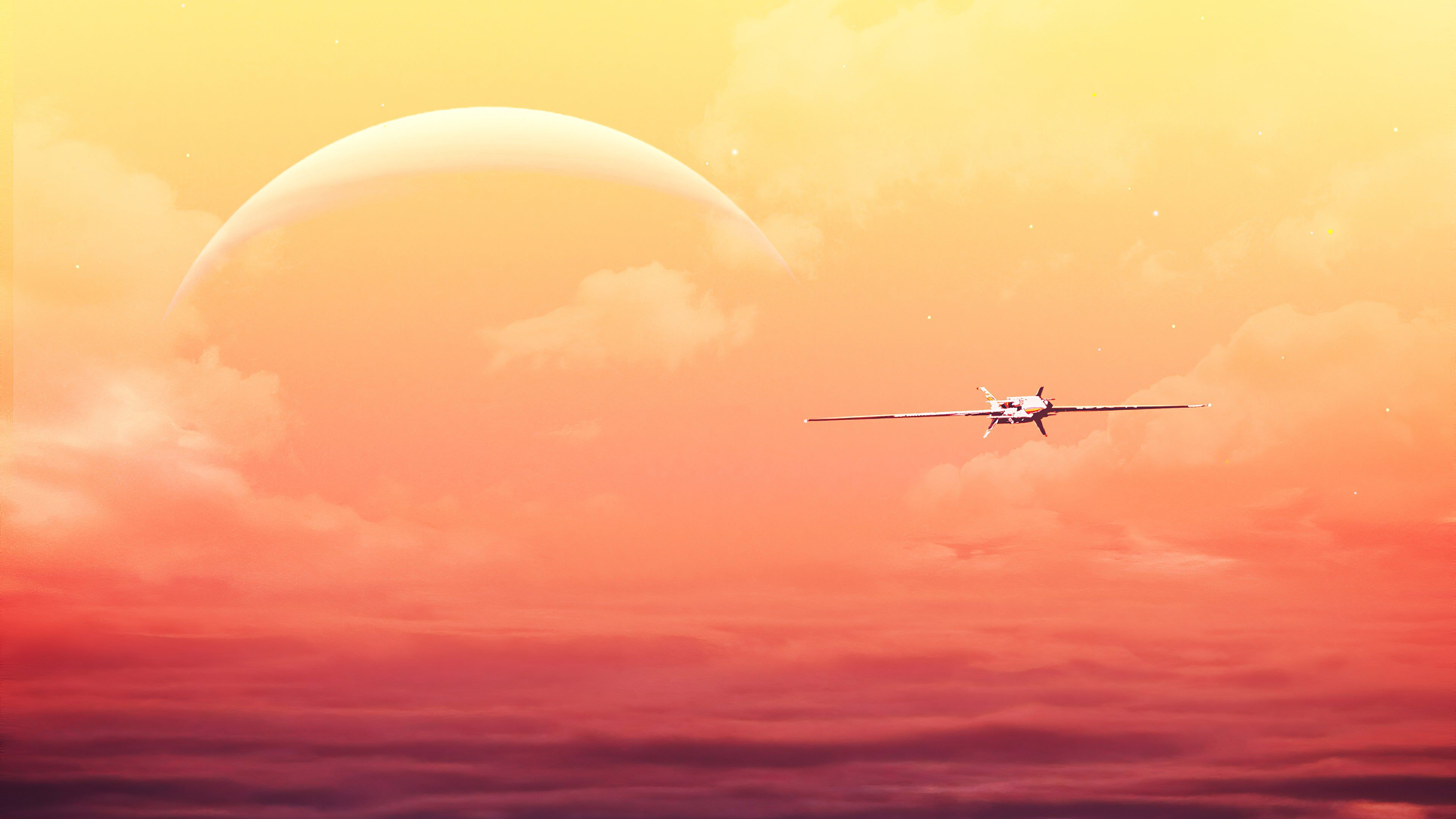Plane 4K wallpaper for your desktop or mobile screen free and easy to download