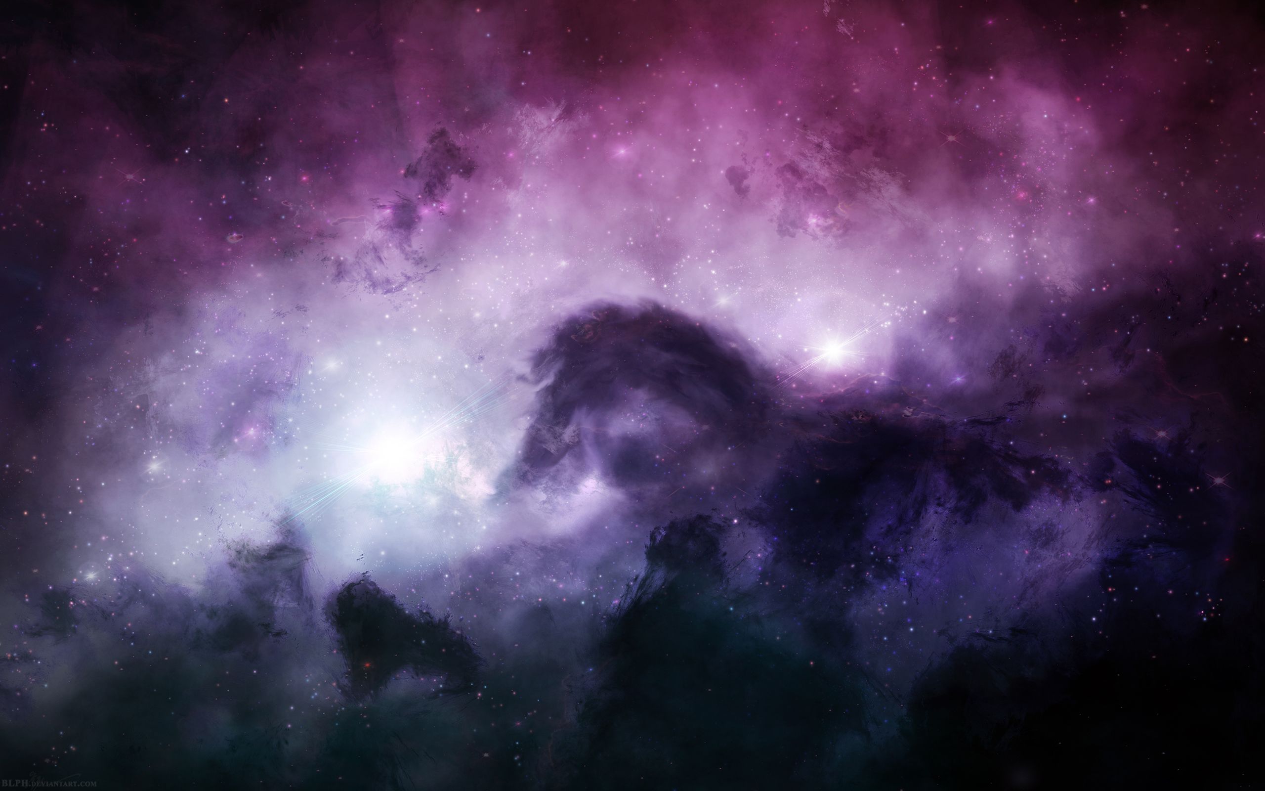 Awesome Galaxy Purple Space Wallpaper 4k Photo