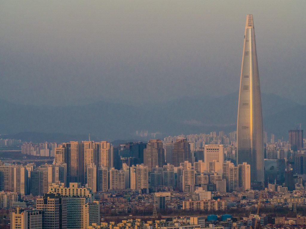 Lotte World Tower View Guryongsan Seoul South Korea