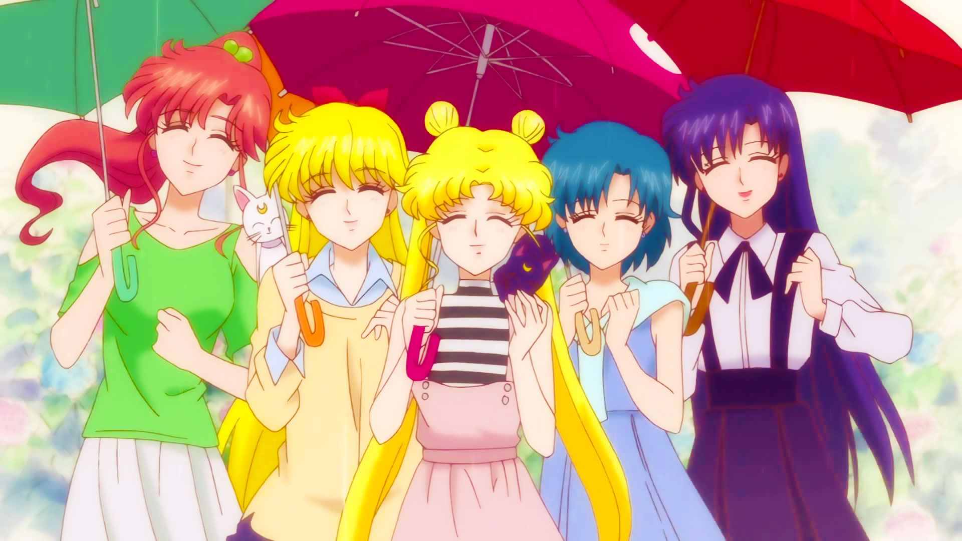 Sailor Moon Crystal OP Group moon wallpaper