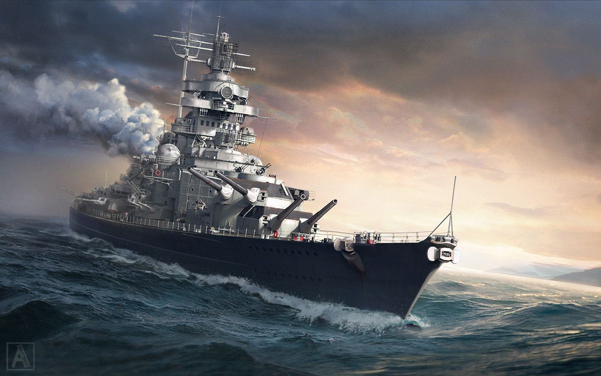 German Battleships Bismarck & Tirpitz ideas. battleship, bismarck, warship