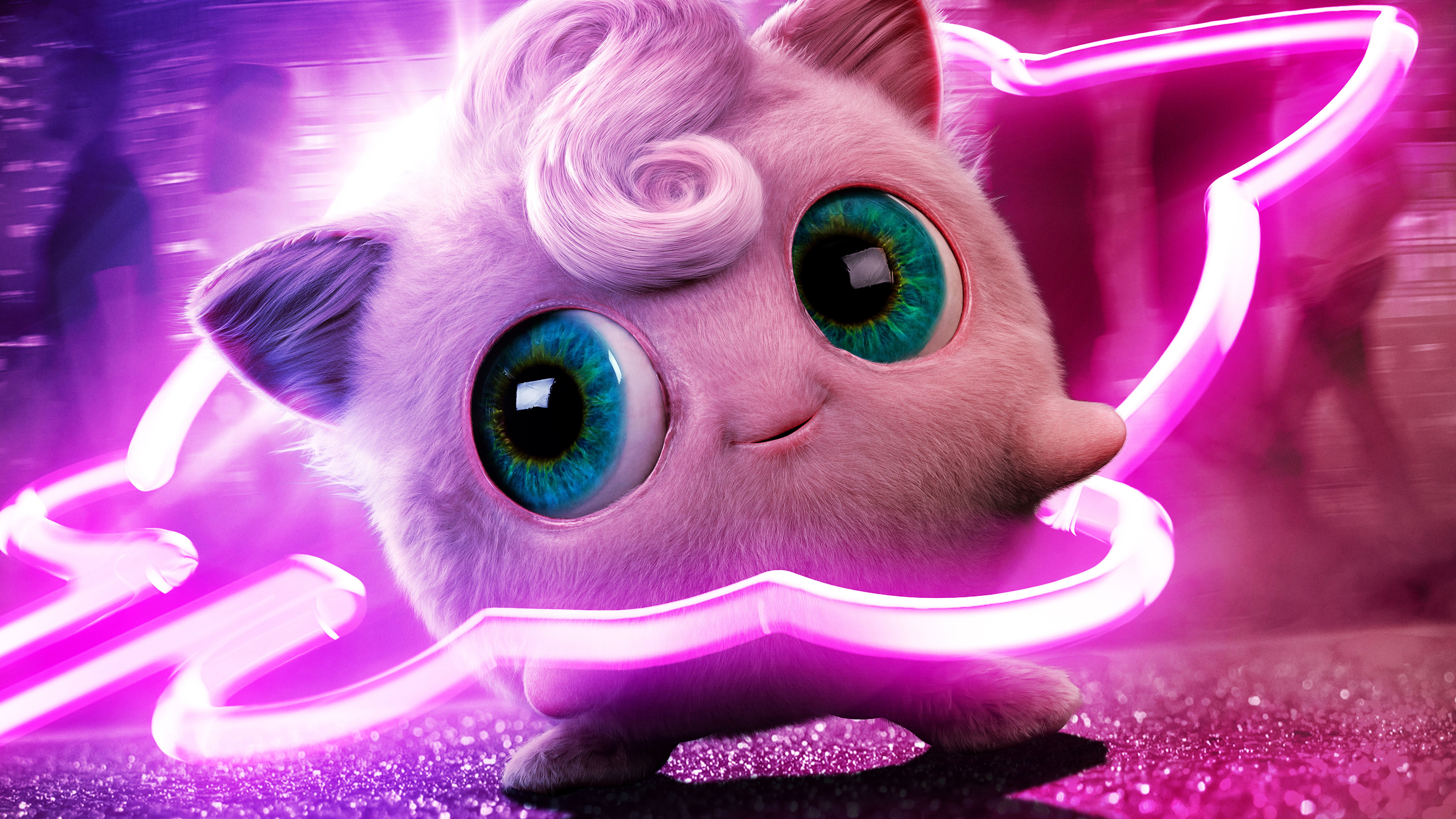 Jigglypuff Pokemon: Detective Pikachu 8K Wallpaper