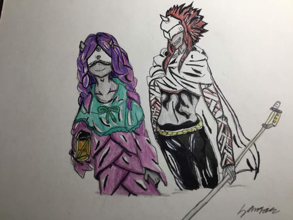 Mujika and Sonju drawing. The Promised Neverland Amino