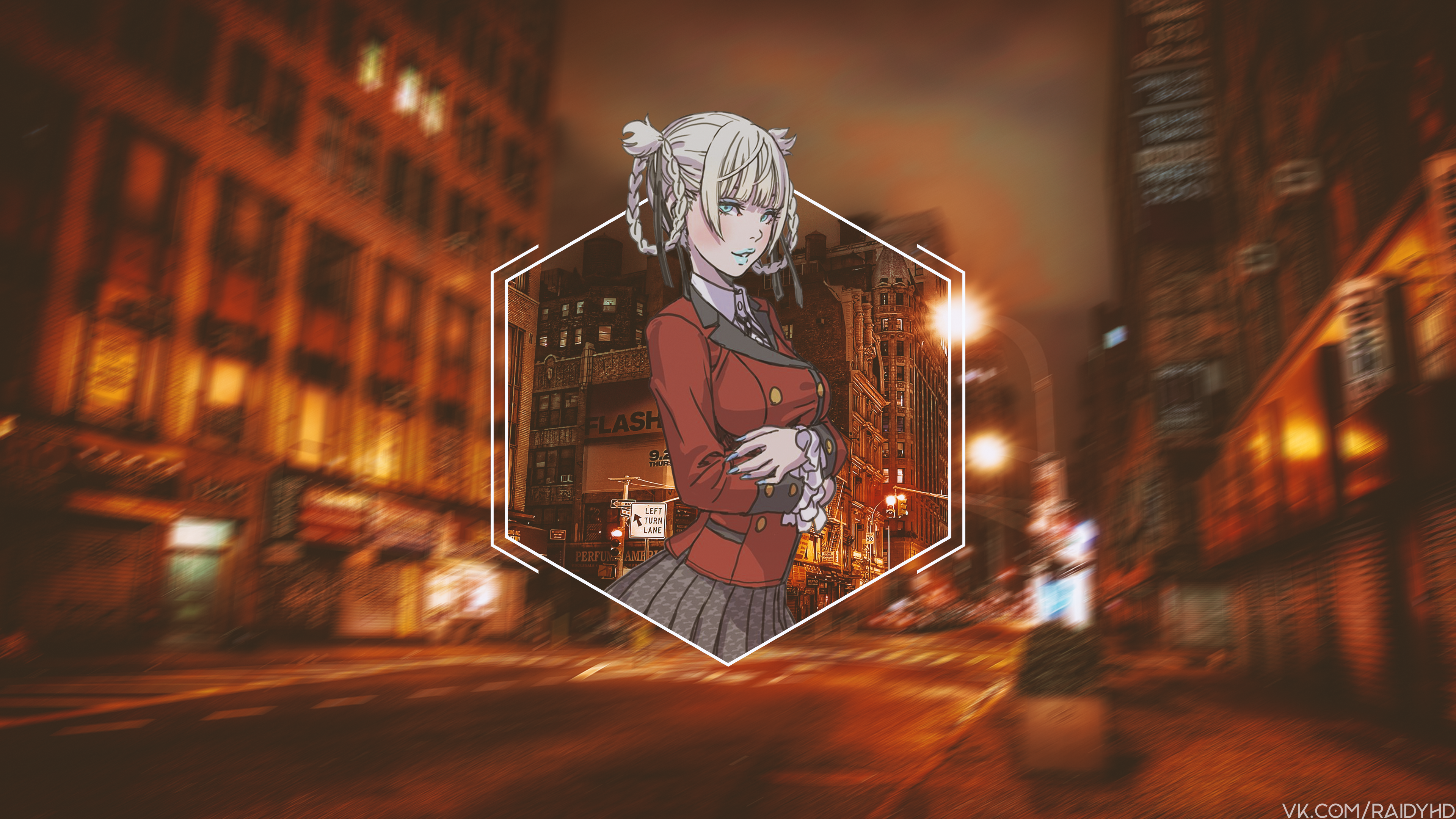 Wallpaper, Kirari Momobami, anime girls, picture in picture, Kakegurui 3840x2160