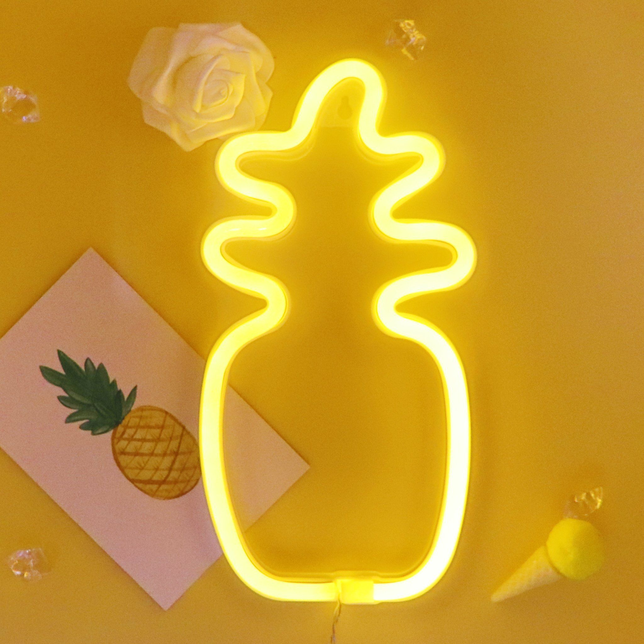 TONGER® Yellow Pineapple Wall LED Neon Light Sign. Yellow aesthetic pastel, Yellow aesthetic, Yellow theme