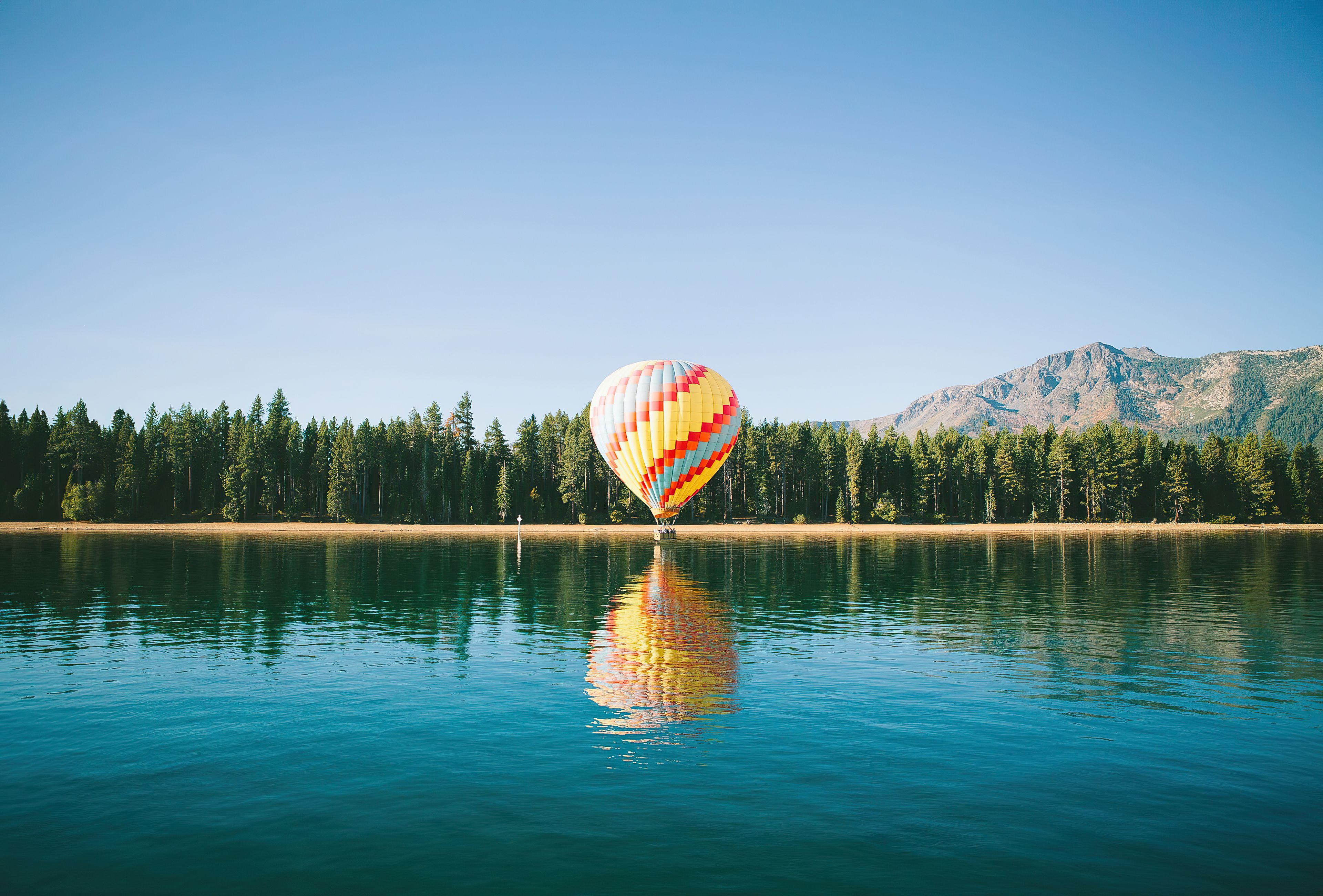 Yellow Red Hot Air Balloon 4k, HD Nature, 4k Wallpaper, Image, Background, Photo and Picture