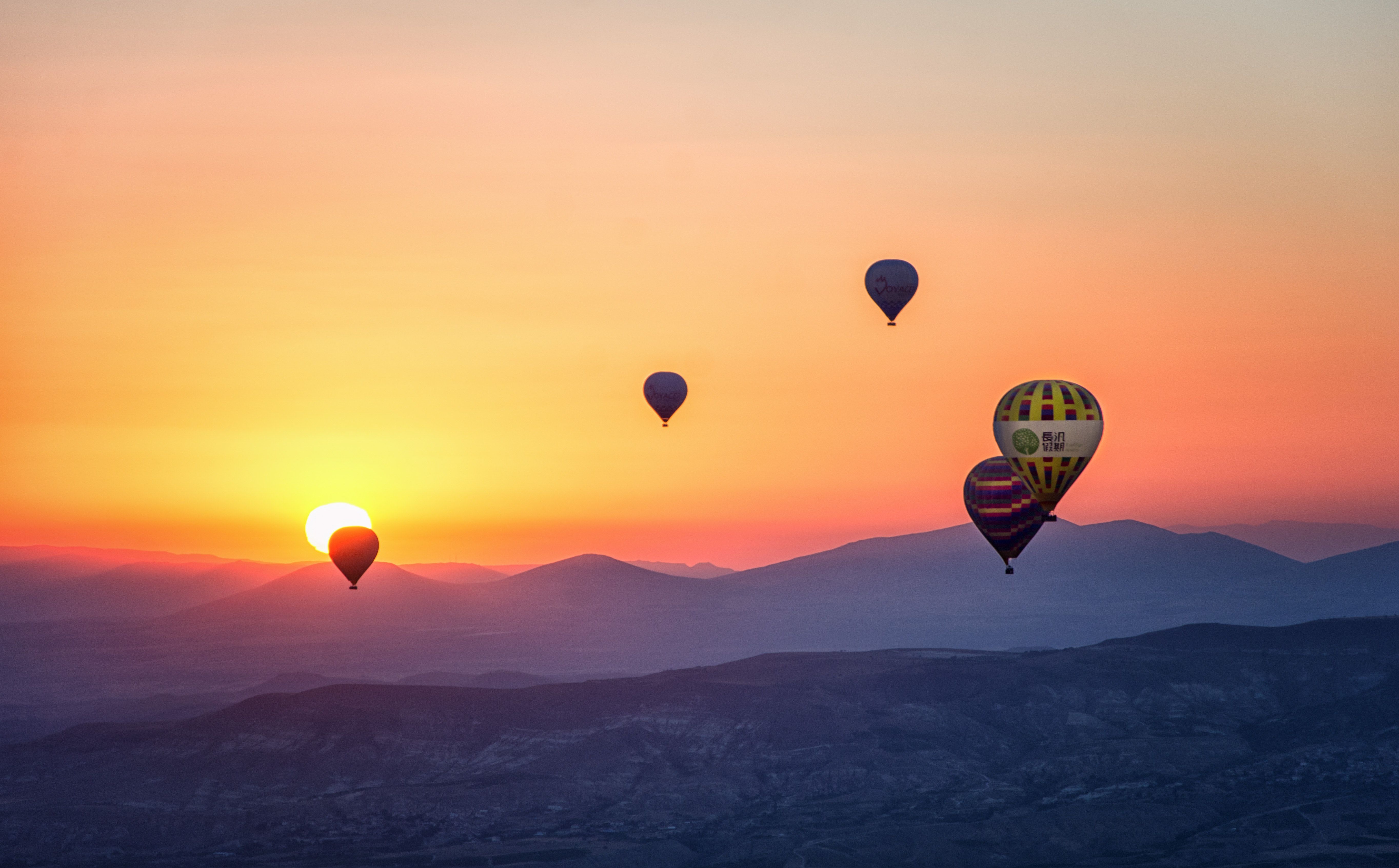 Assorted Hot Air Balloons Photo during Sunset · Free