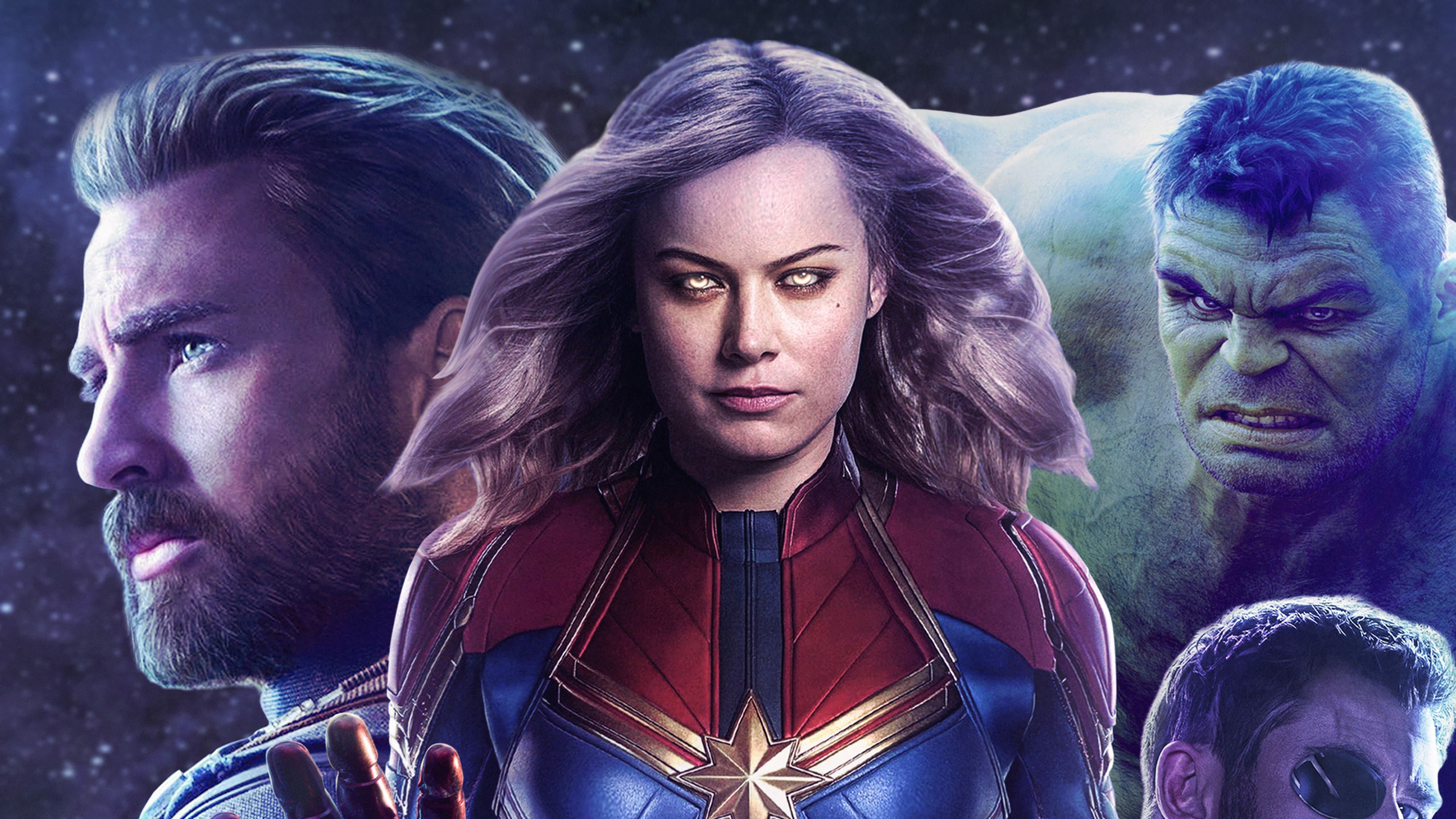 Captain Marvel Movie 2019 Hulk Captain America 4k Wallpaper Marvel Avengers Endgame