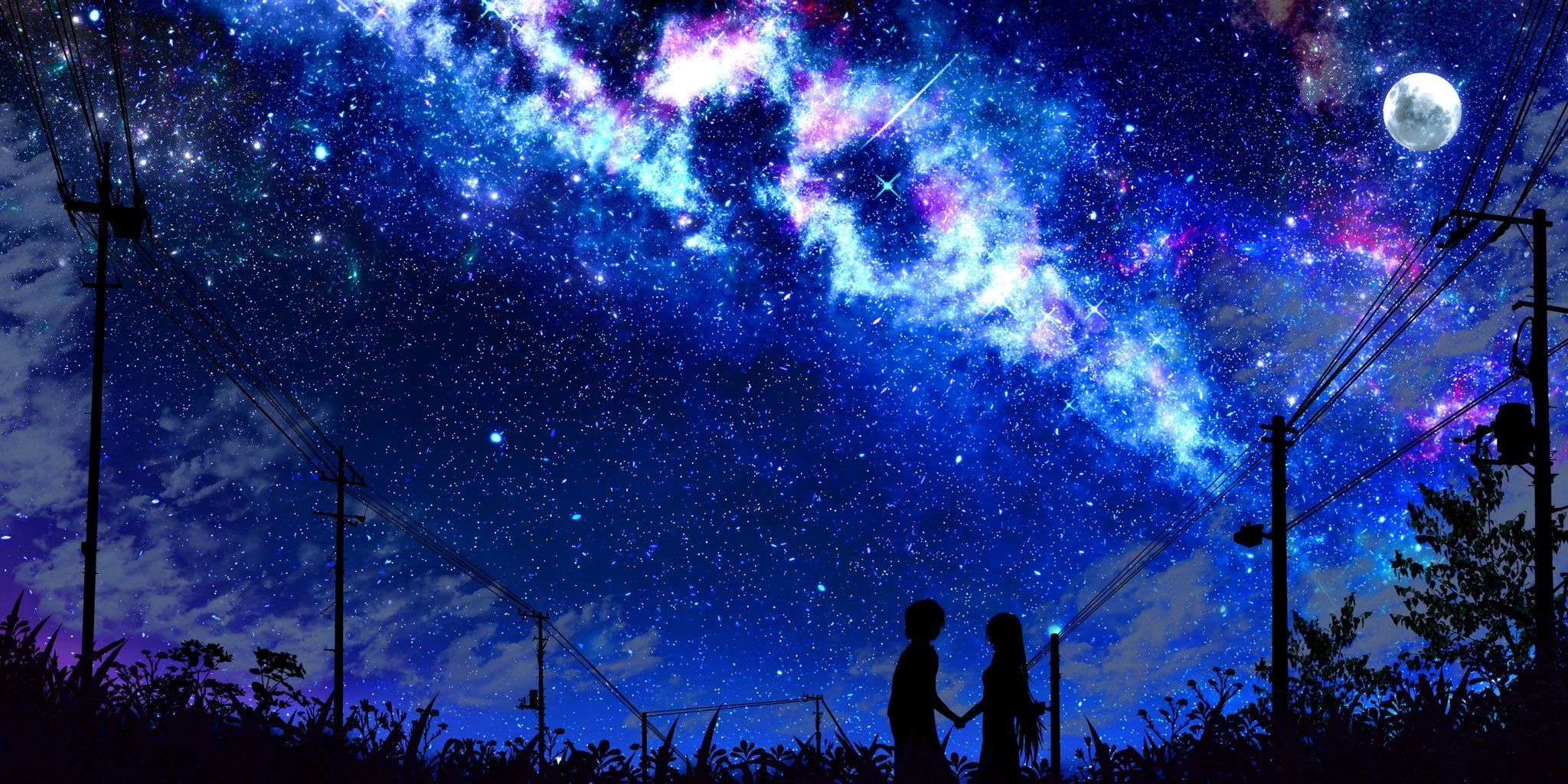 Sky anime, Anime scenery wallpaper