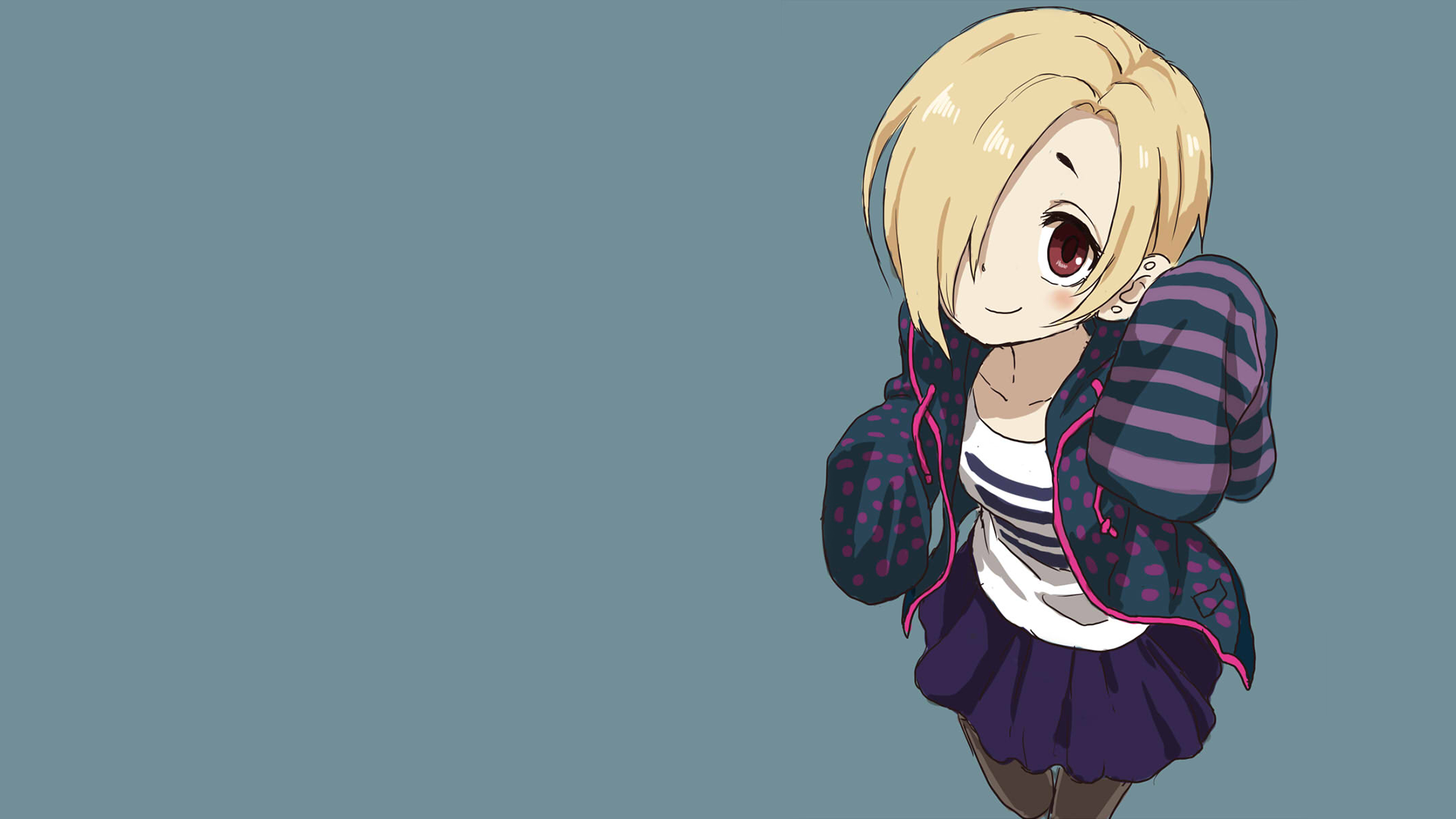 anime girl with short blonde hair