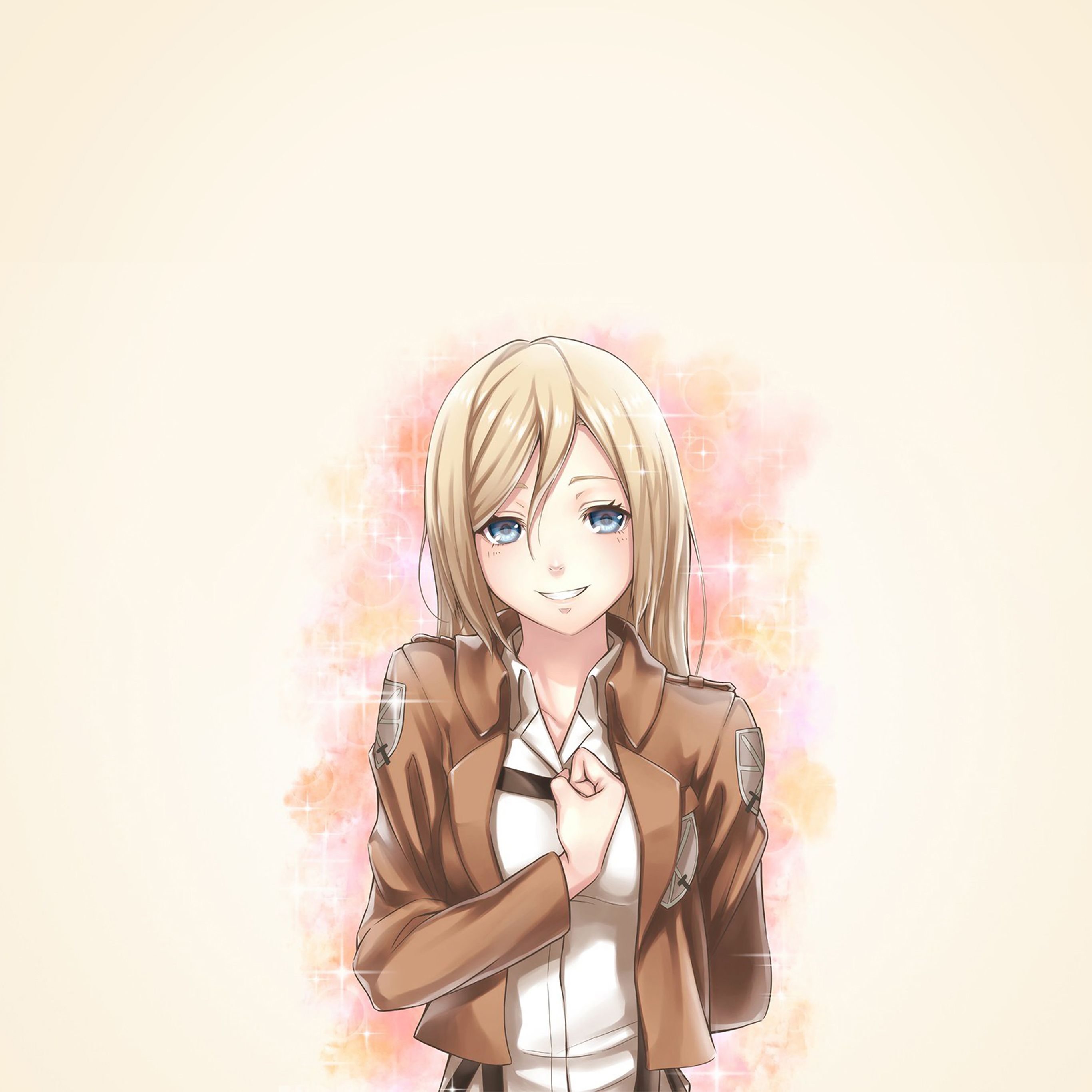 Android wallpaper. blonde anime girl illustration art