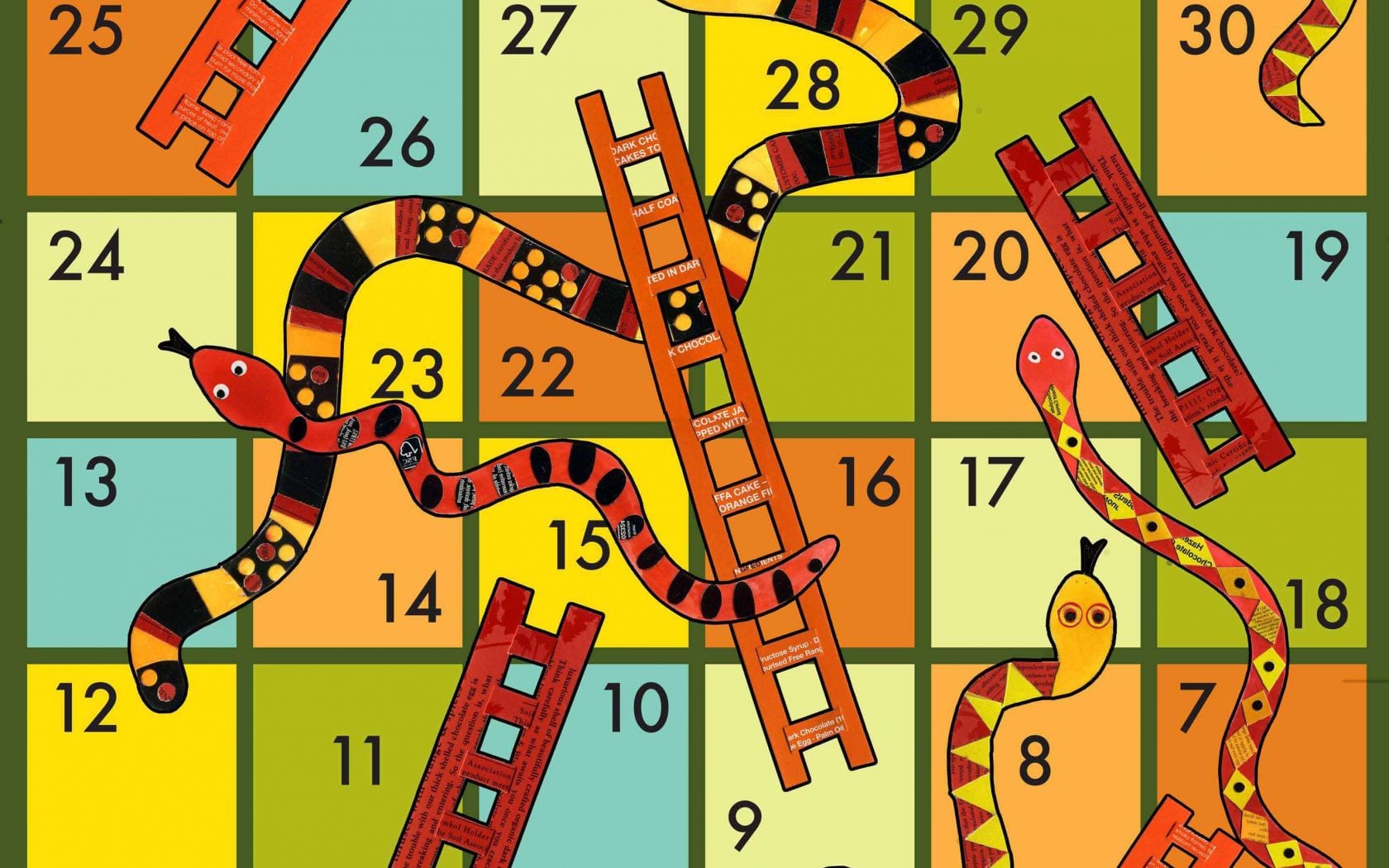 Snakes and ladders Game of Life