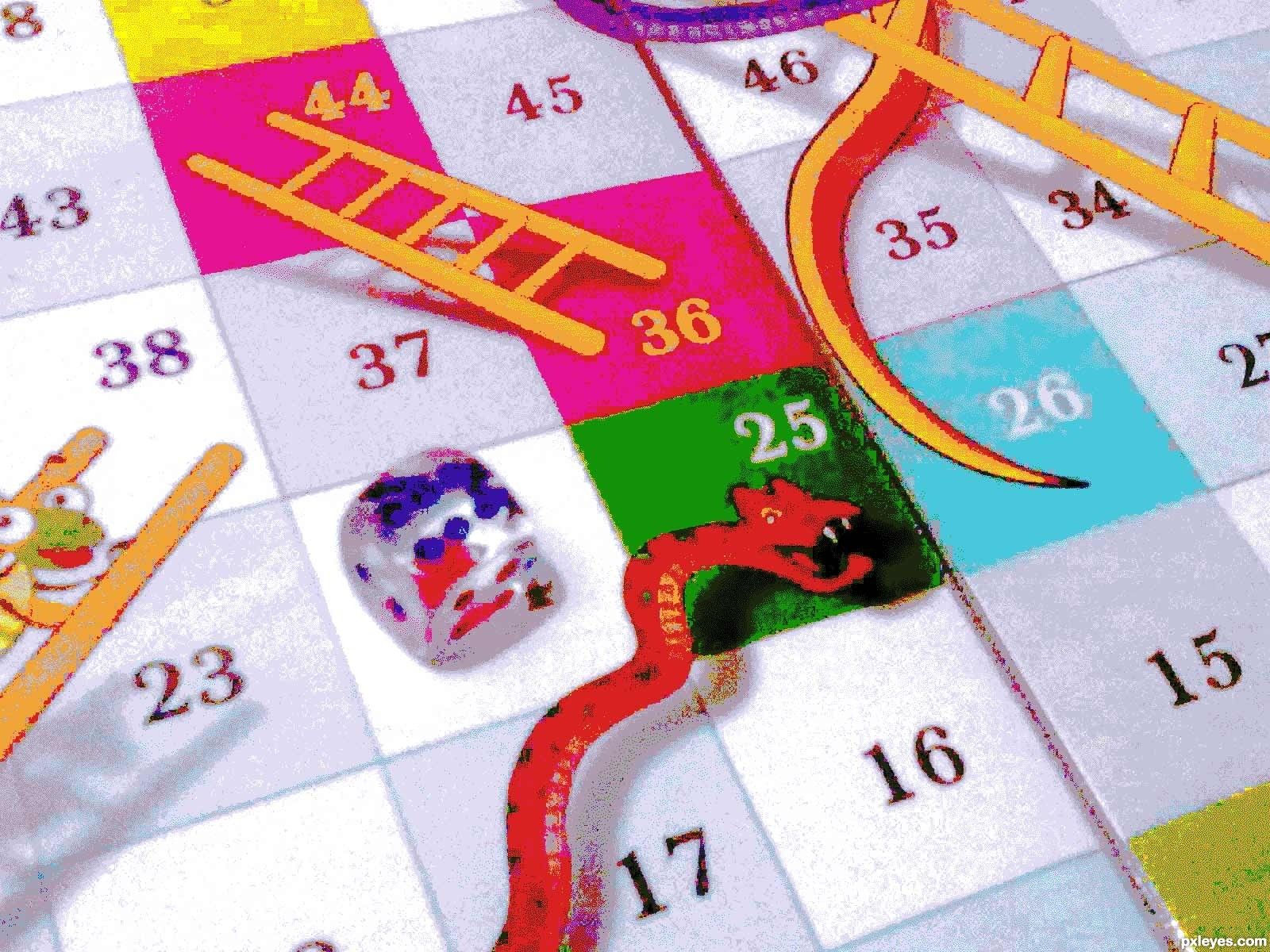 Snakes & Ladders picture, by MadGuyyy for: color depth photohop contest