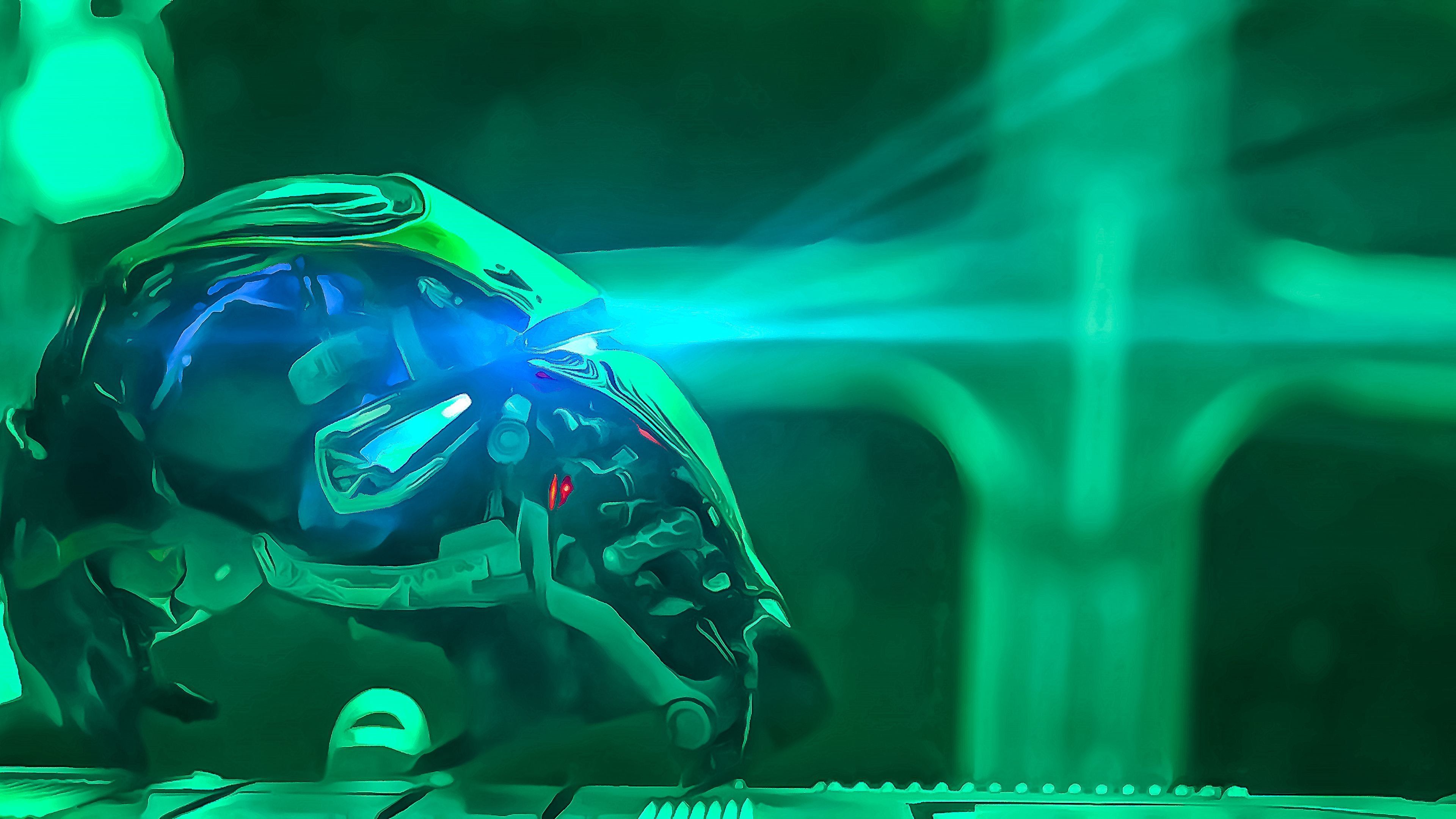 Green and Blue Gaming Wallpaper