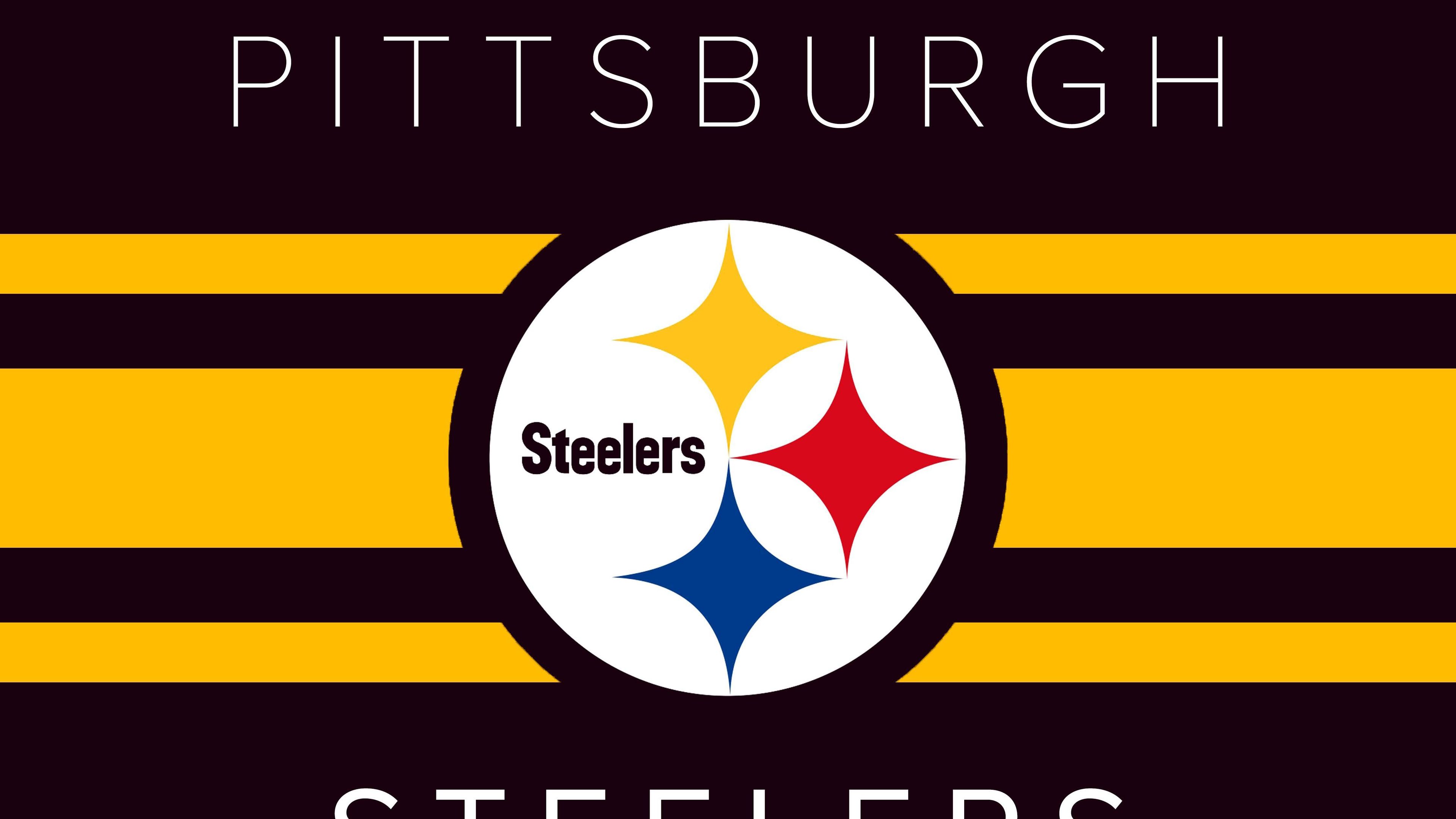 Pittsburgh Steelers With Maroon Background And Yellow Lines 4K HD Steelers Wallpaper
