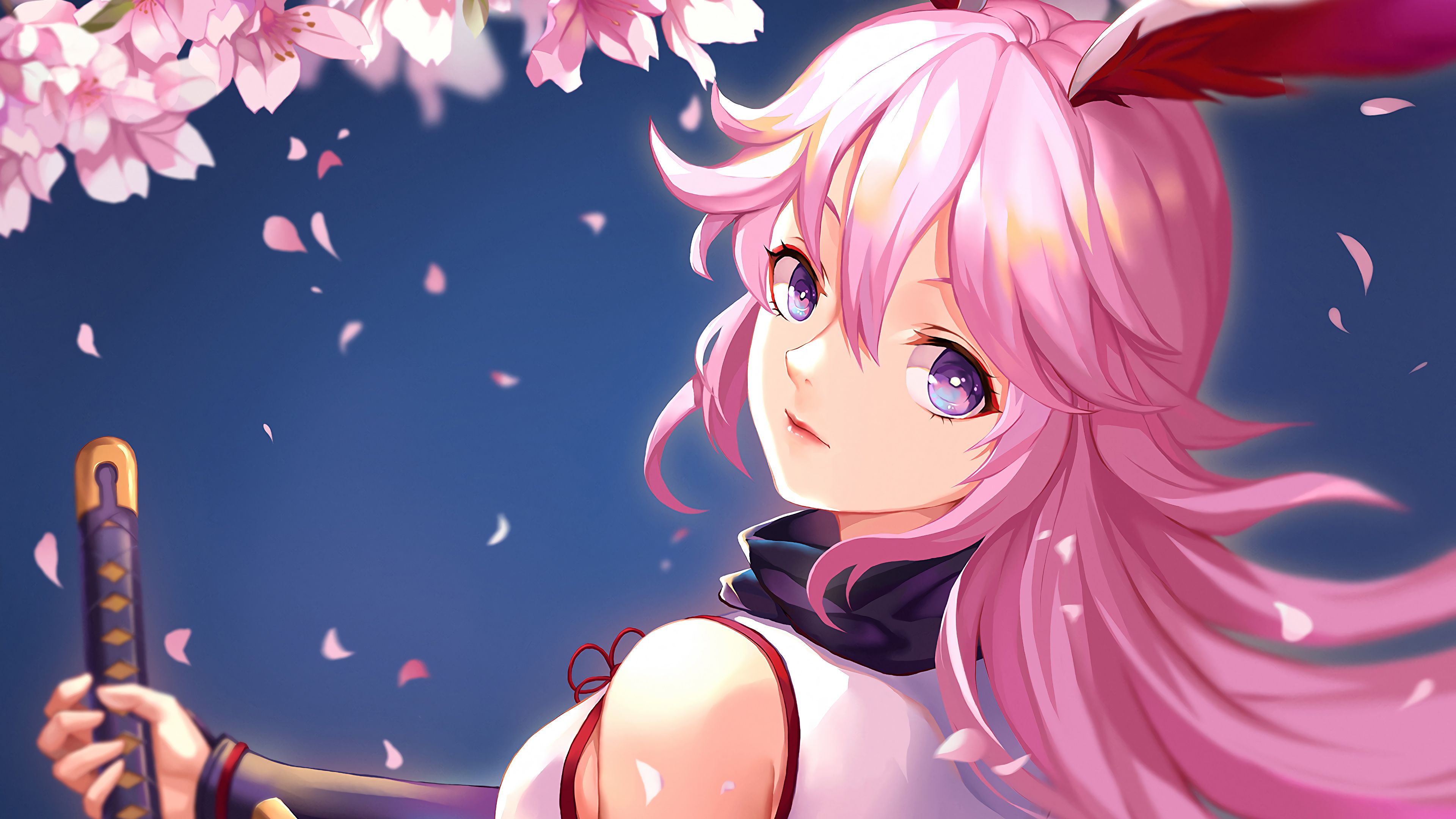 Anime, Girl, Pink Hair, Yae Sakura, Honkai Impact 3rd, 4K wallpaper. Mocah HD Wallpaper