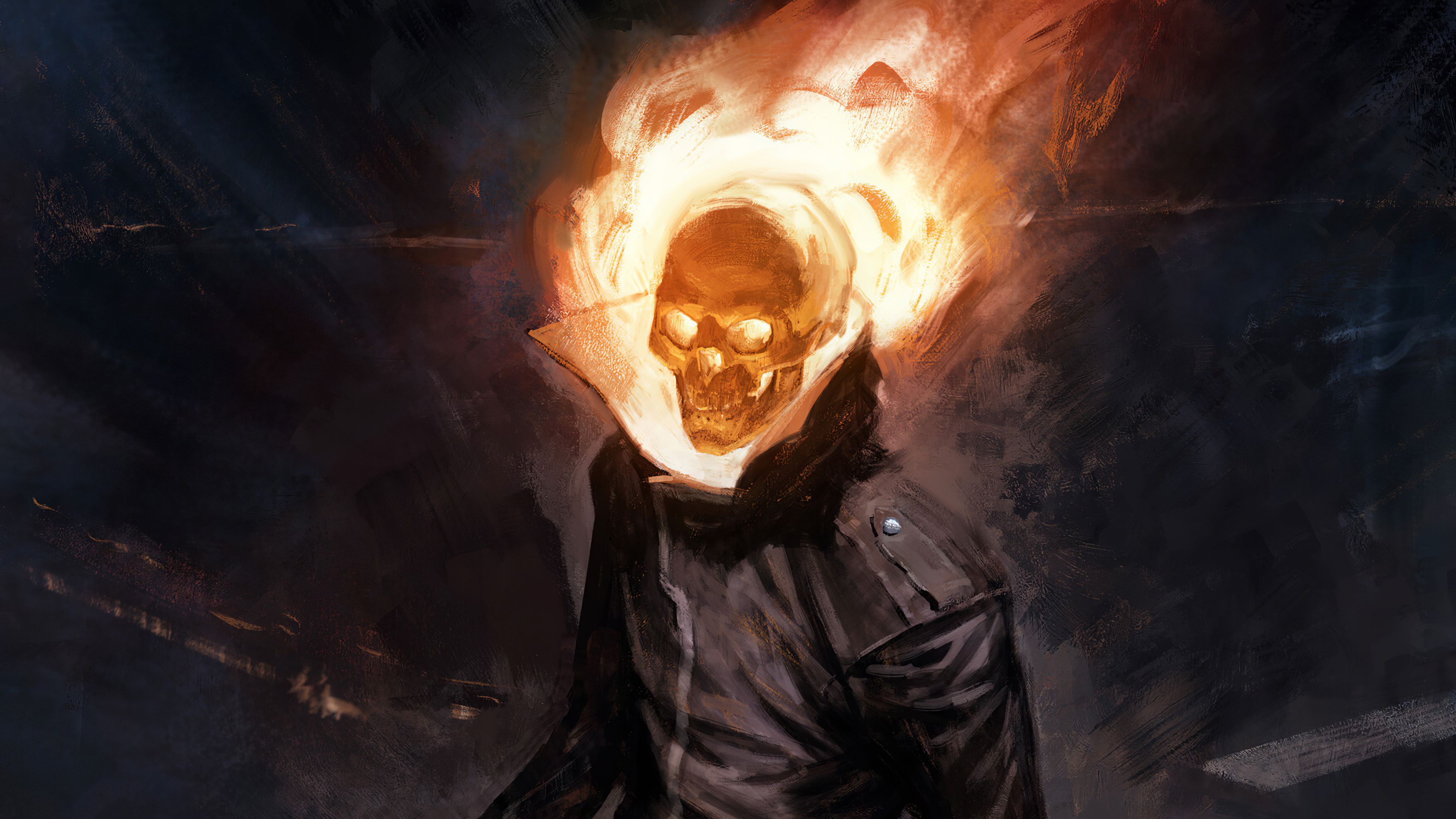 Ghost Rider Marvel Comics Wallpaper:3508x1973
