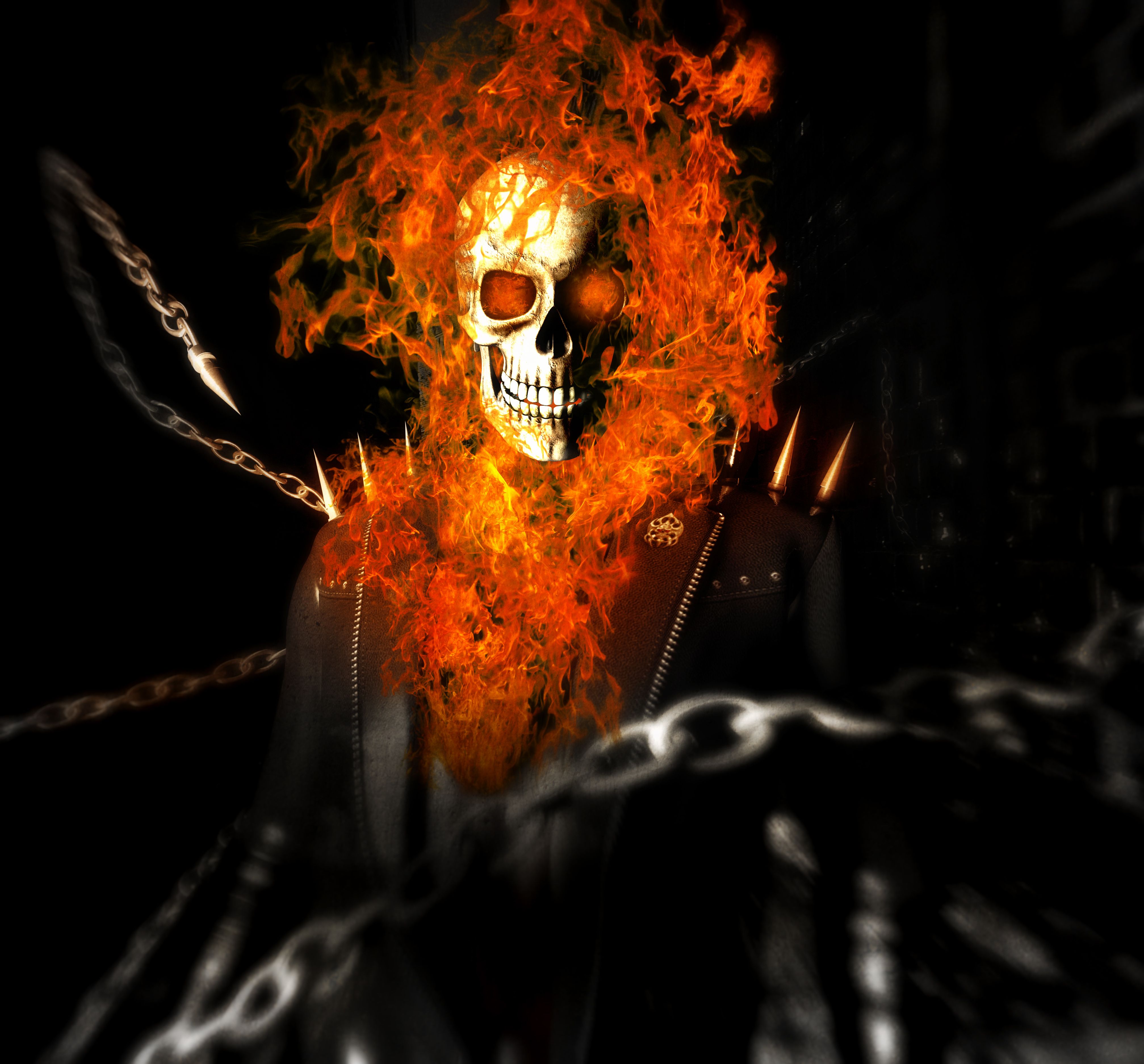 Ghost Rider Art 4k 2560x1080 Resolution HD 4k Wallpaper, Image, Background, Photo and Picture
