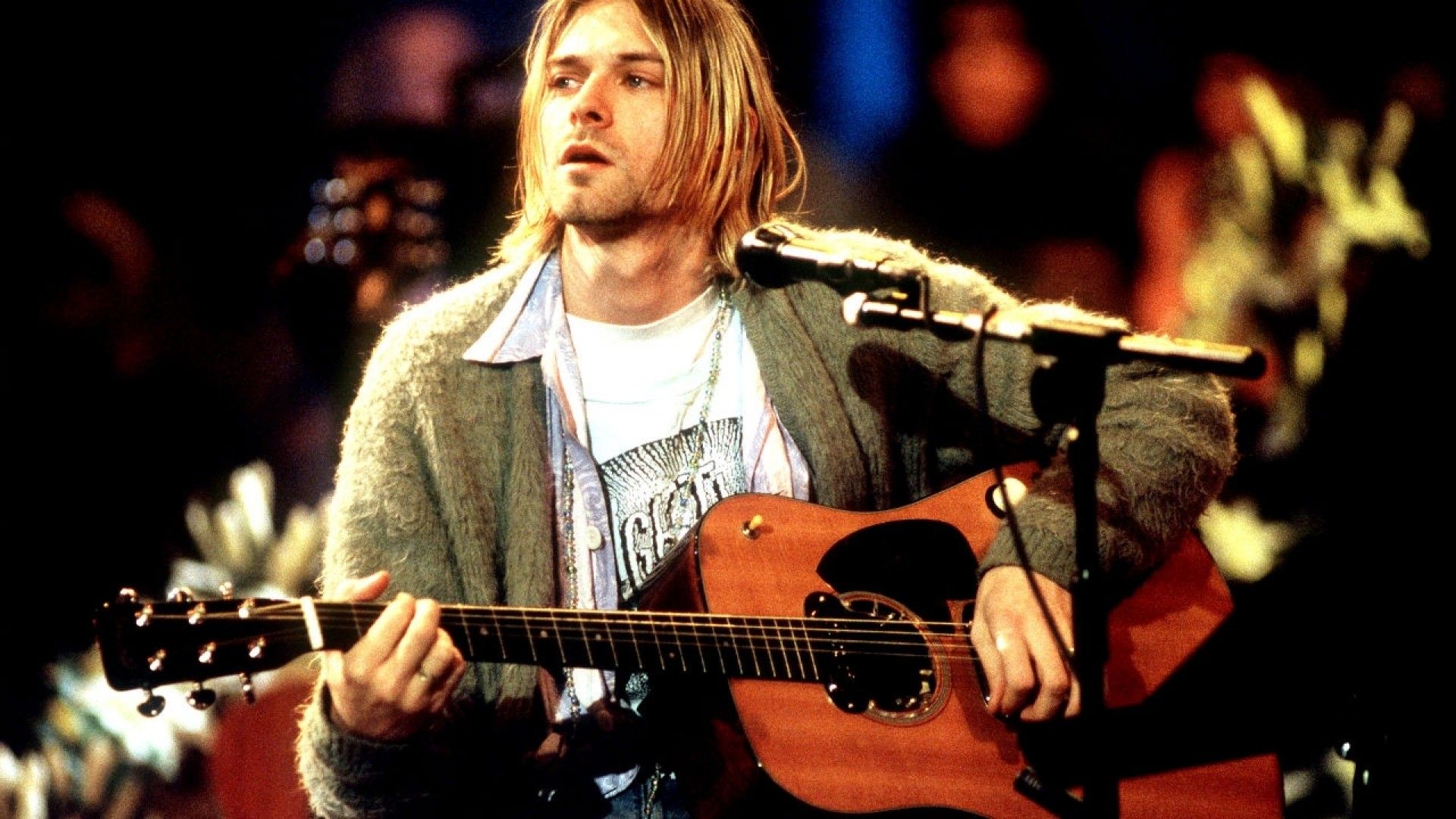 Wallpaper, 1920x1080 px, Kurt Cobain, MTV Unplugged, Nirvana 1920x1080