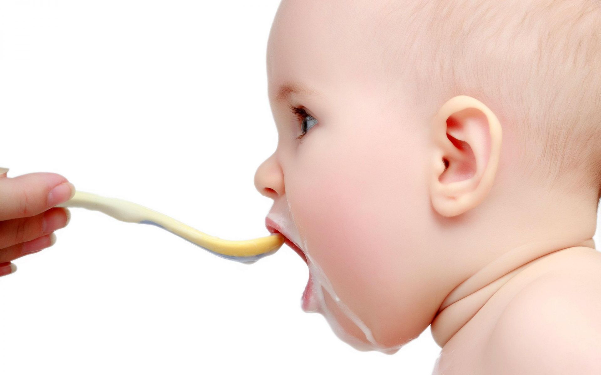 Baby Eating Milk Wallpaper