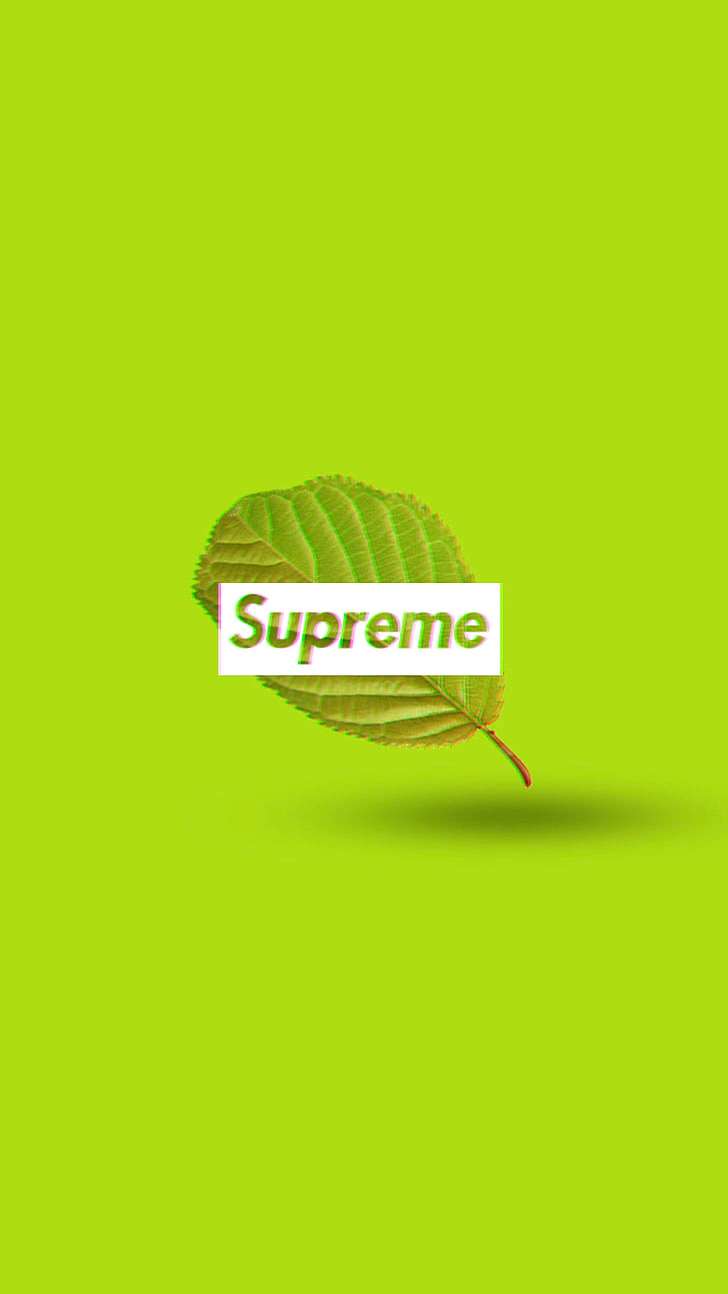 Wallpaper Green Supreme Logo